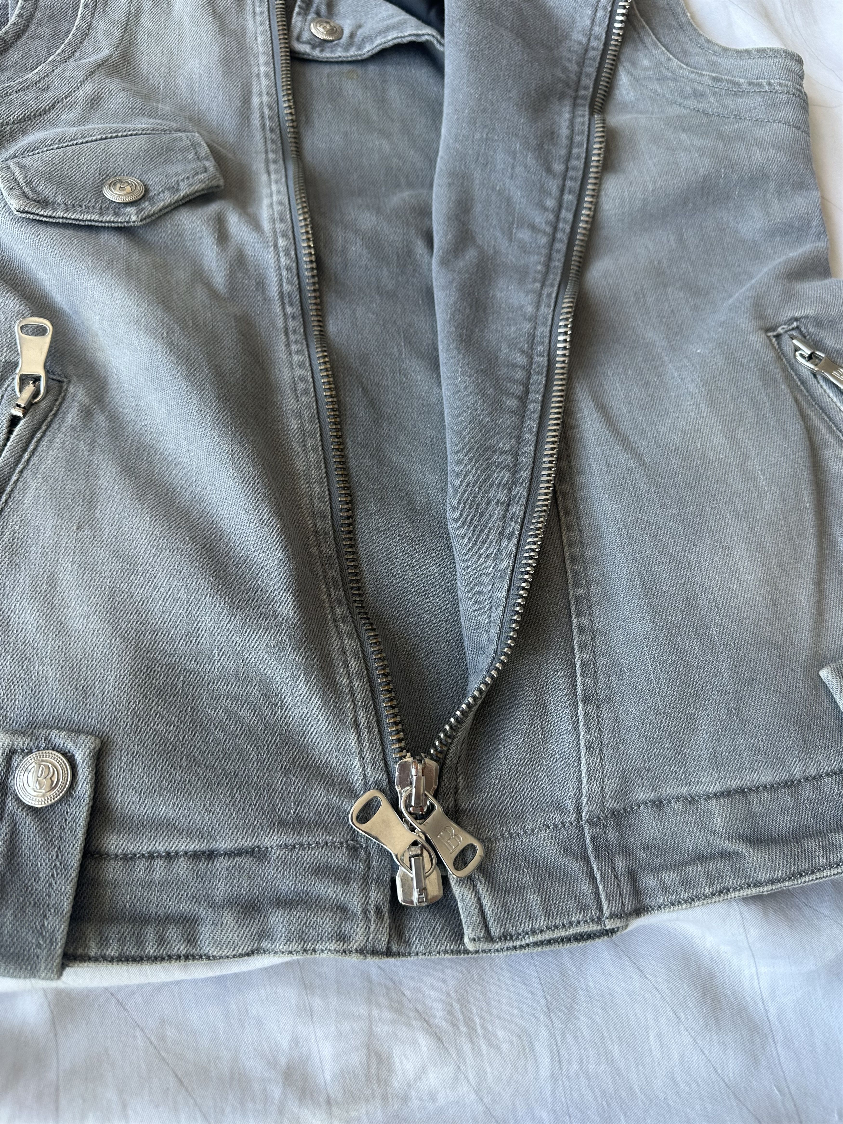 Pierre Balmain Pierre Balmain Spikes Studded Zip Denim Vest Jacket Archive Size XS / US 0-2 / IT 36-38 - 9 Thumbnail