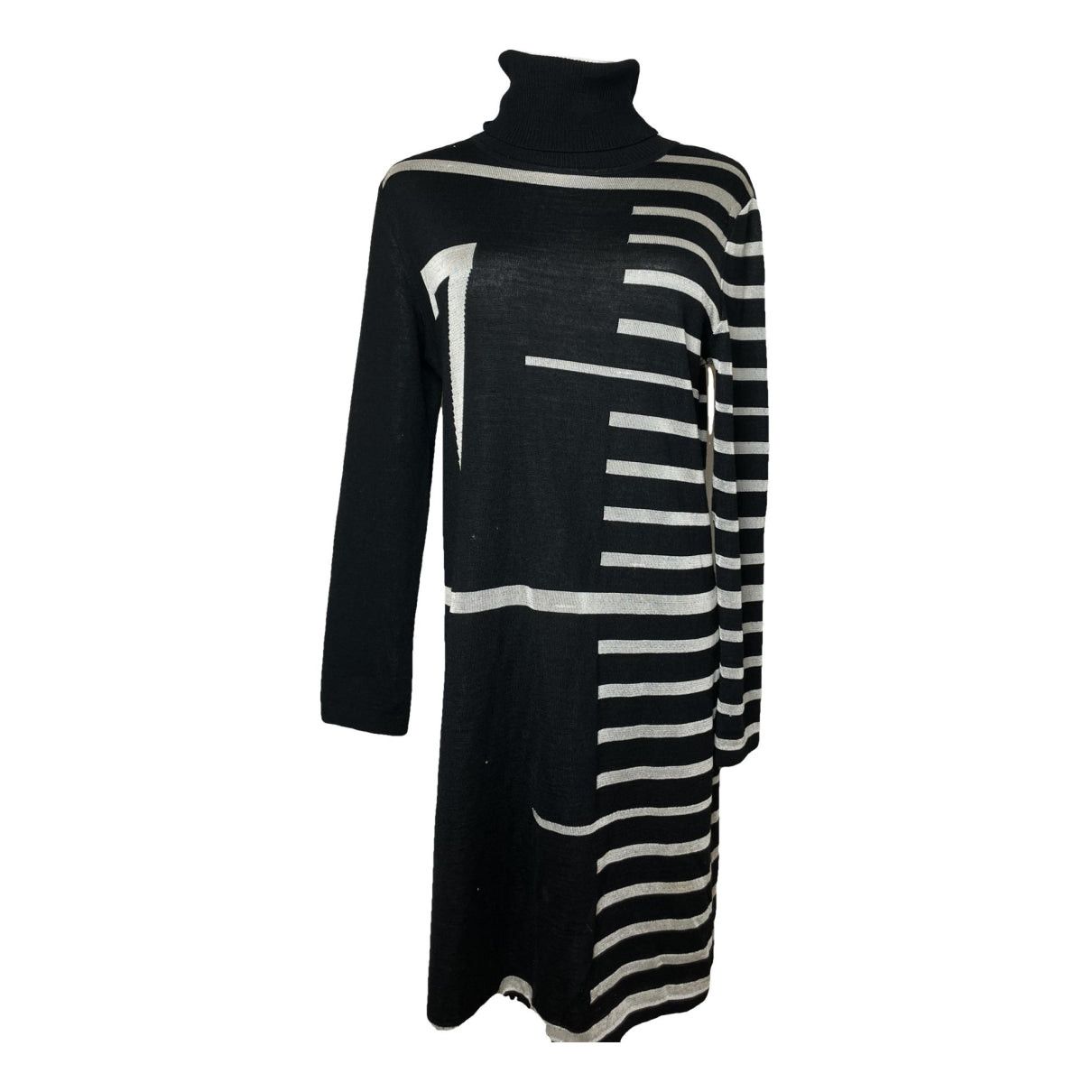 Jean Paul Gaultier Black Wool Dresse Size L / US 10 / IT 46 - 1 Thumbnail