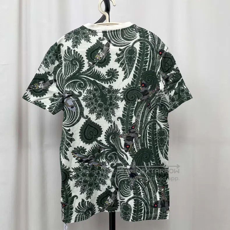 Givenchy Givenchy Cotton Printed Short Sleeve Shirt (Emerald Green, Size US M / EU 48-50 / 2 - 2 Thumbnail
