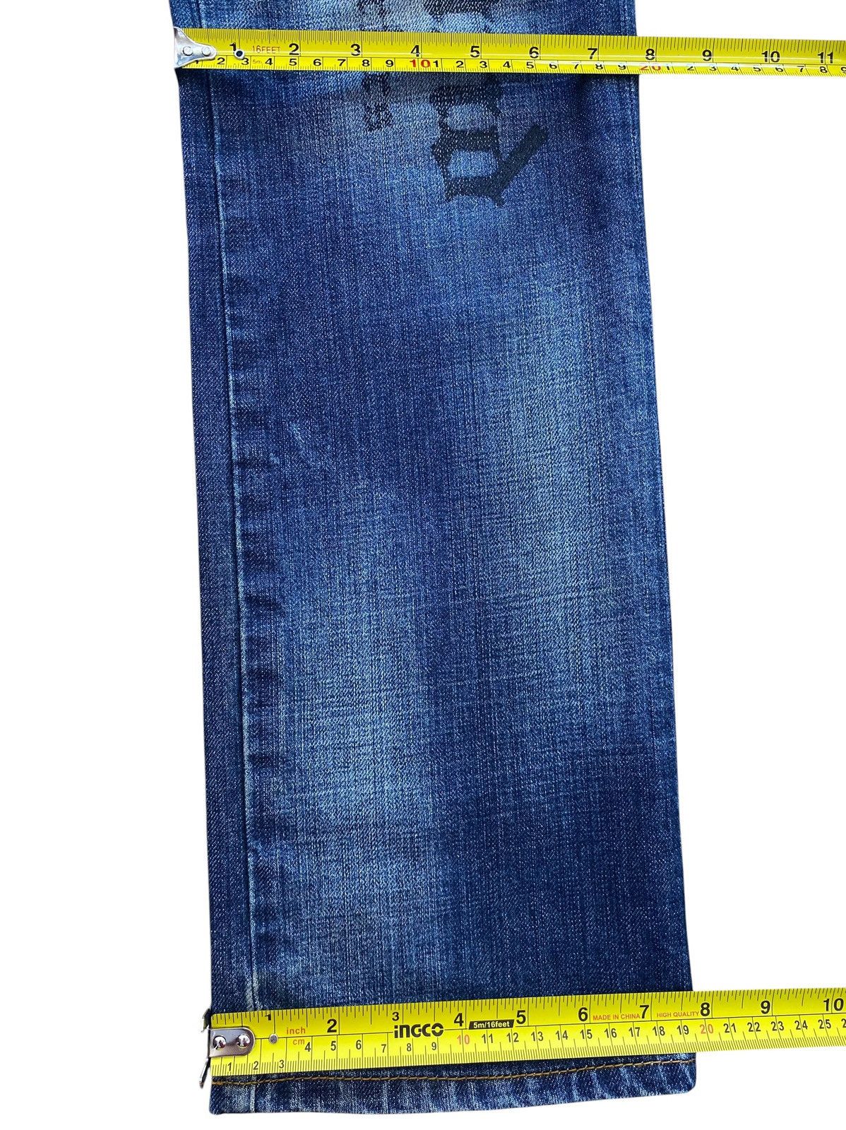 Japanese Brand Japanese Brand Faded Wash Whiskered Style Straight Leg Jeans Size US 31 - 9 Thumbnail
