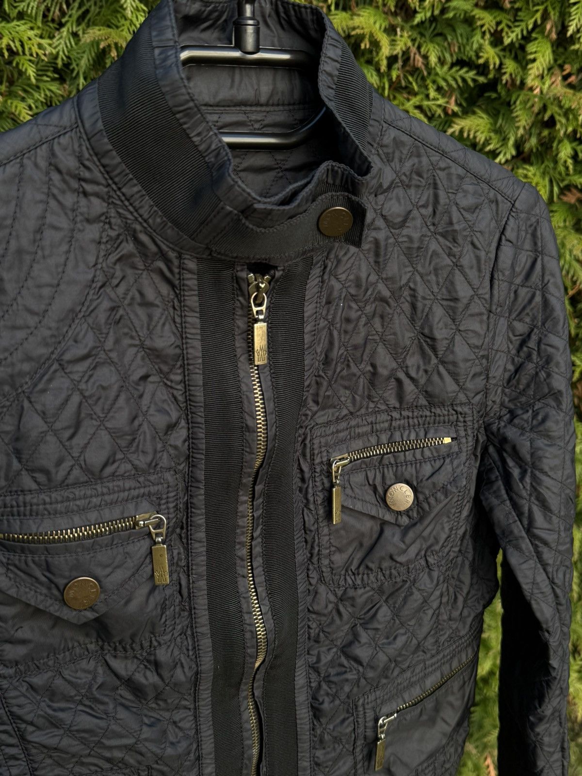 Moncler Moncler Quilted Nylon Moto Jacket Size XS / US 0-2 / IT 36-38 - 2 Thumbnail