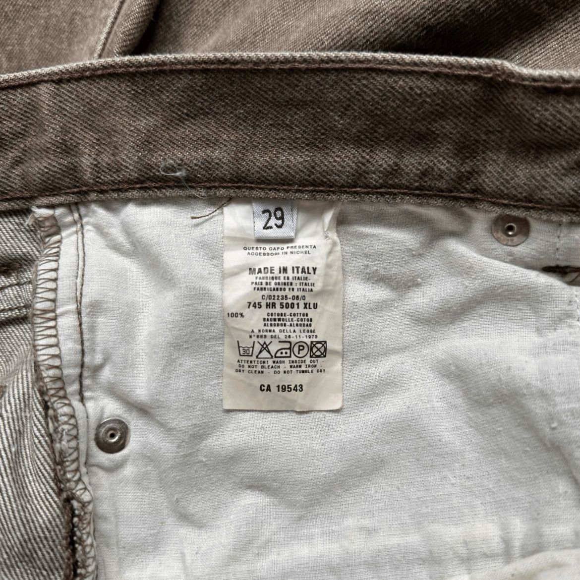 Helmut Lang Helmut Lang Helmut Land Classic Cut Mud Wash Denim-2506 Size US 29 - 6 Thumbnail