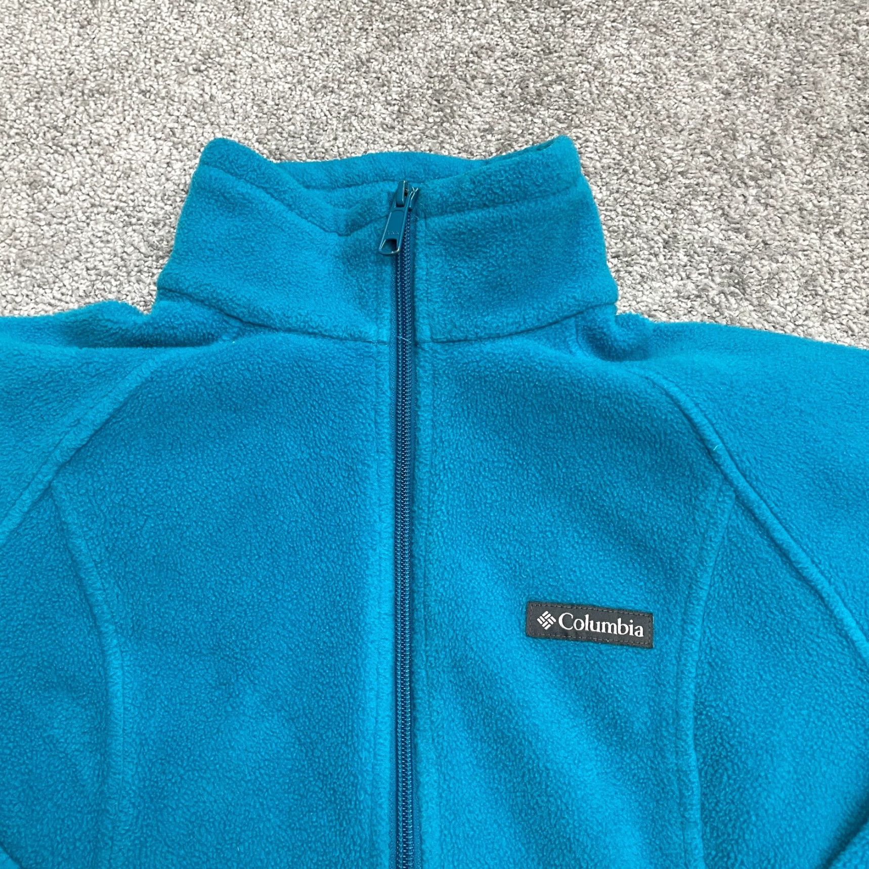 Vintage Columbia Benton Springs Fleece Jacket Womens Medium Blue Full Zip Outdoor Hiking Jacket Size M / US 6-8 / IT 42-44 - 3 Thumbnail