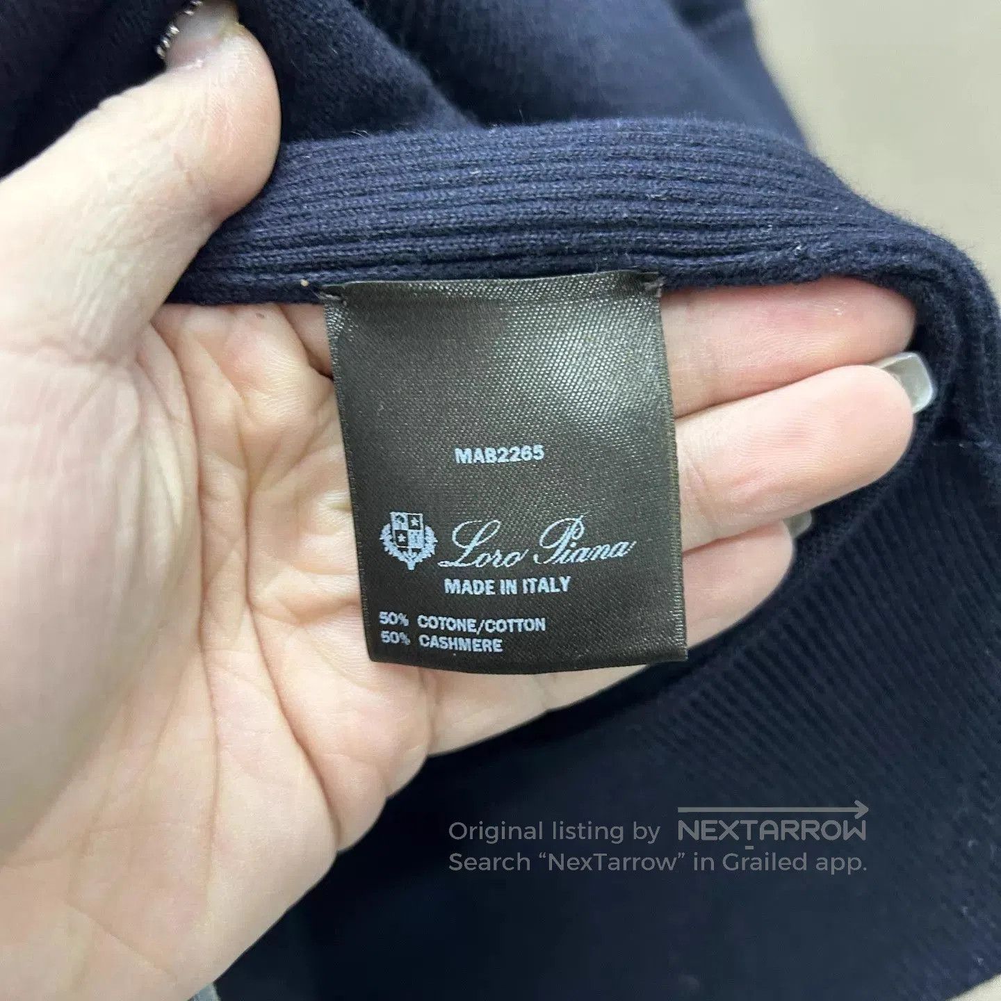 Loro Piana Blue Zip-Up Hoodie with Drawstring. Size US L / EU 52-54 / 3 - 4 Thumbnail