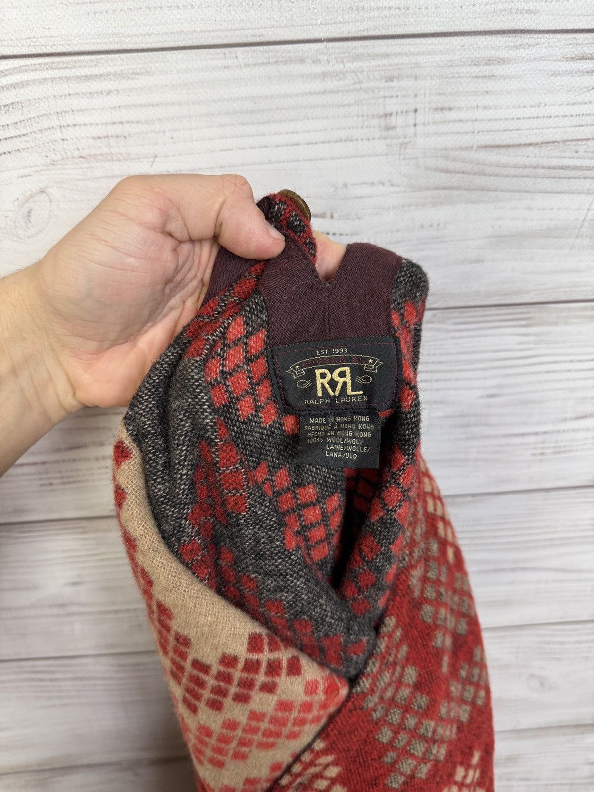 RRL Ralph Lauren RRL Ralph Lauren Wool Poncho Western Pattern Size ONE SIZE - 10 Thumbnail