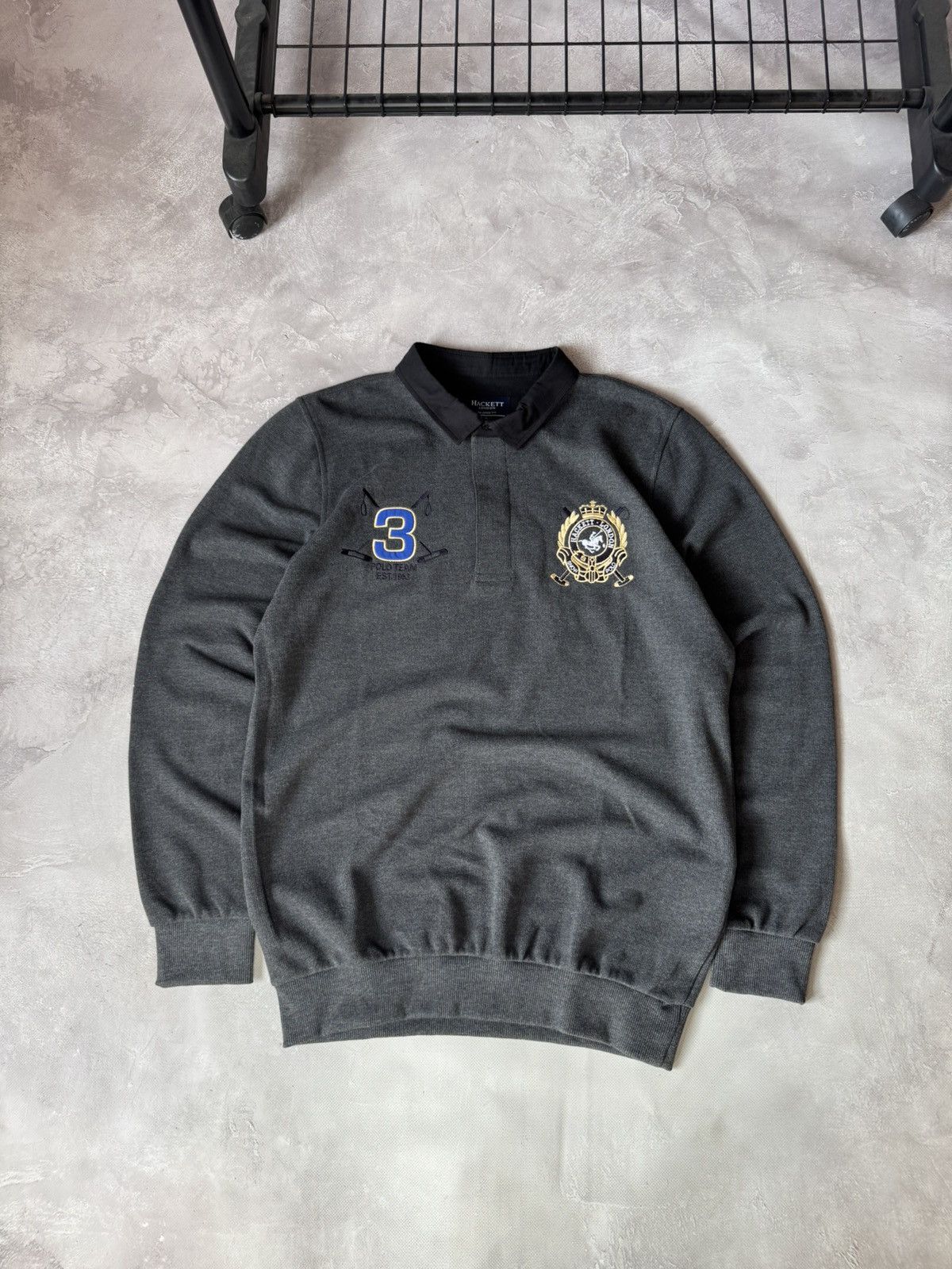 Hackett Vintage Hackett Polo Team Y2k Sweater Size US XL / EU 56 / 4 - 1 Thumbnail