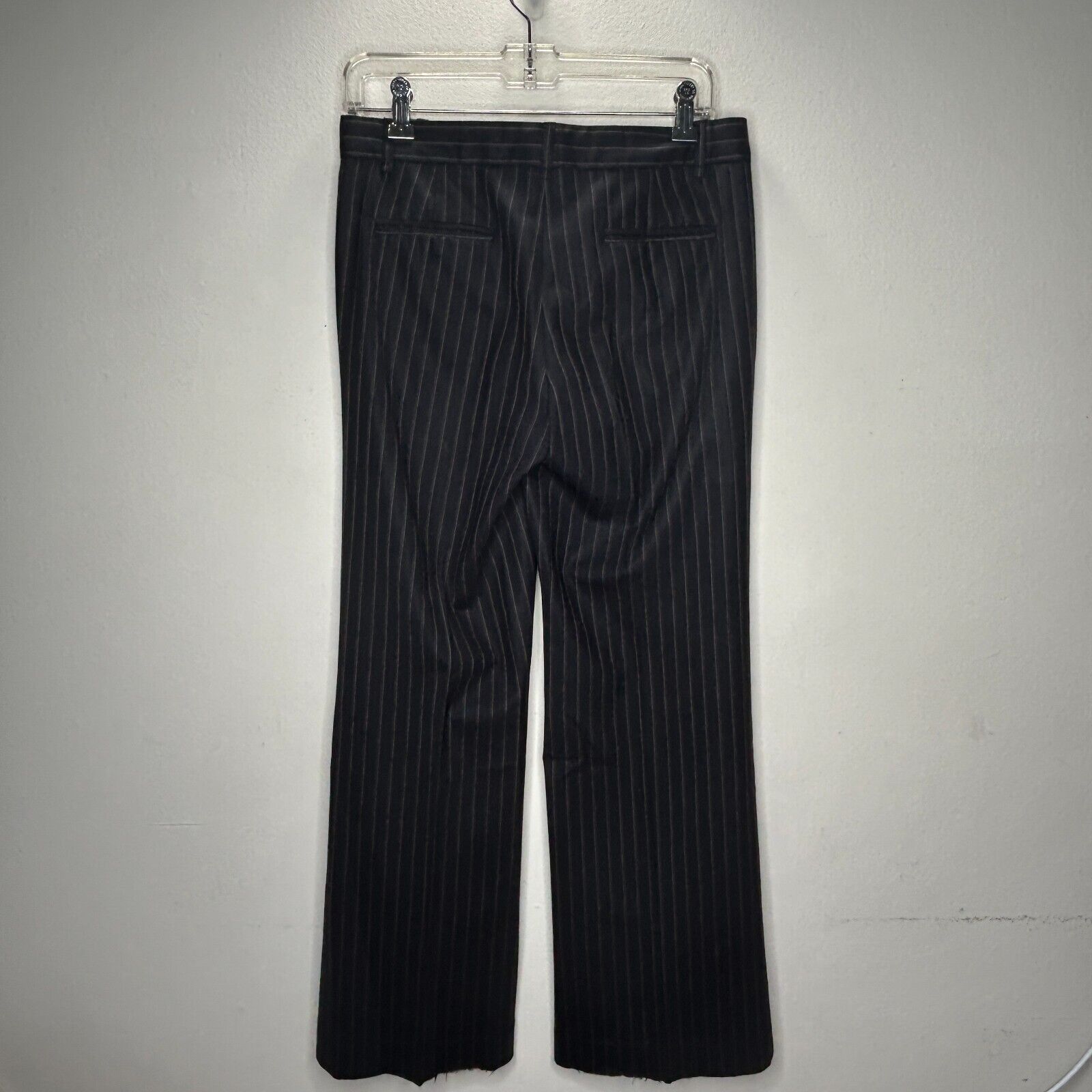Bcbgmaxazria BCBGMAXAZARIA Black w/Pinstripe Wide Leg Zip Camilla Pant 2 Size 26" / US 2 / IT 38 - 5 Thumbnail