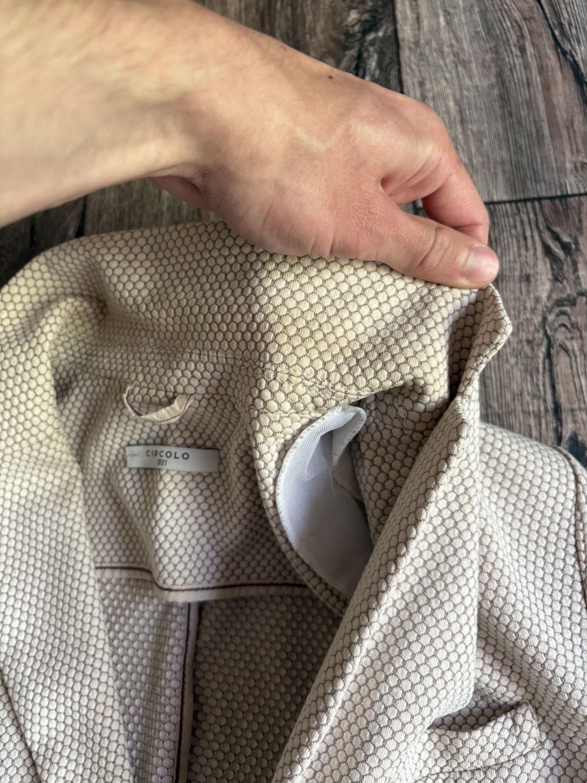 Circolo 1901 × Designer Circolo 1901 Women’s Cotton Blazer Jacket Textured Knit Size XL / US 12-14 / IT 48-50 - 6 Thumbnail