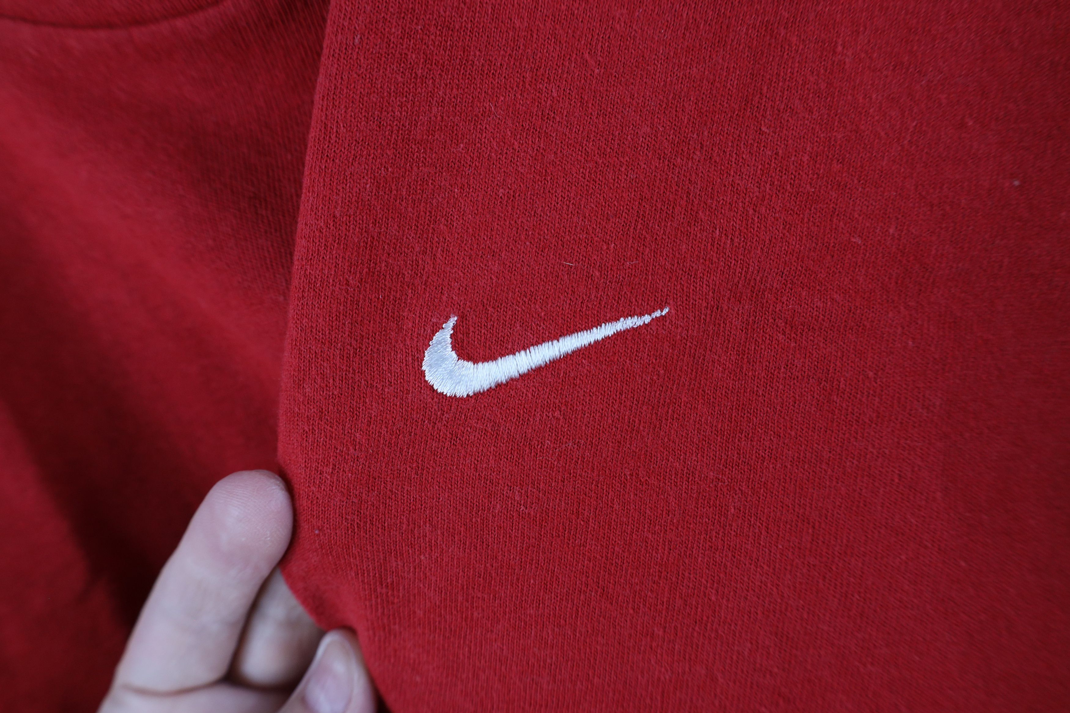 Nike × Vintage Vintage Nike Scott Mini Swoosh Short Sleeve T-Shirt Red Size US XL / EU 56 / 4 - 4 Thumbnail