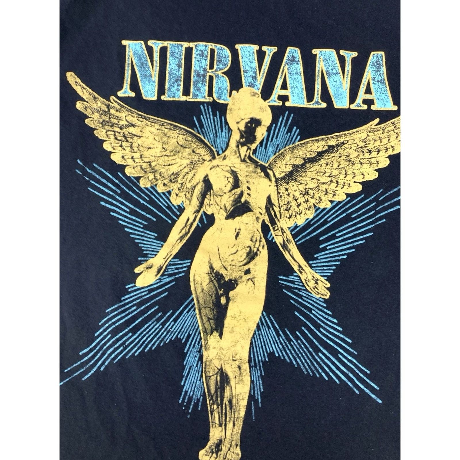 Vintage Nirvana In Utero Graphic T-shirt Women Small Black Short Sleeve Music Merch Size S / US 4 / IT 40 - 2 Thumbnail
