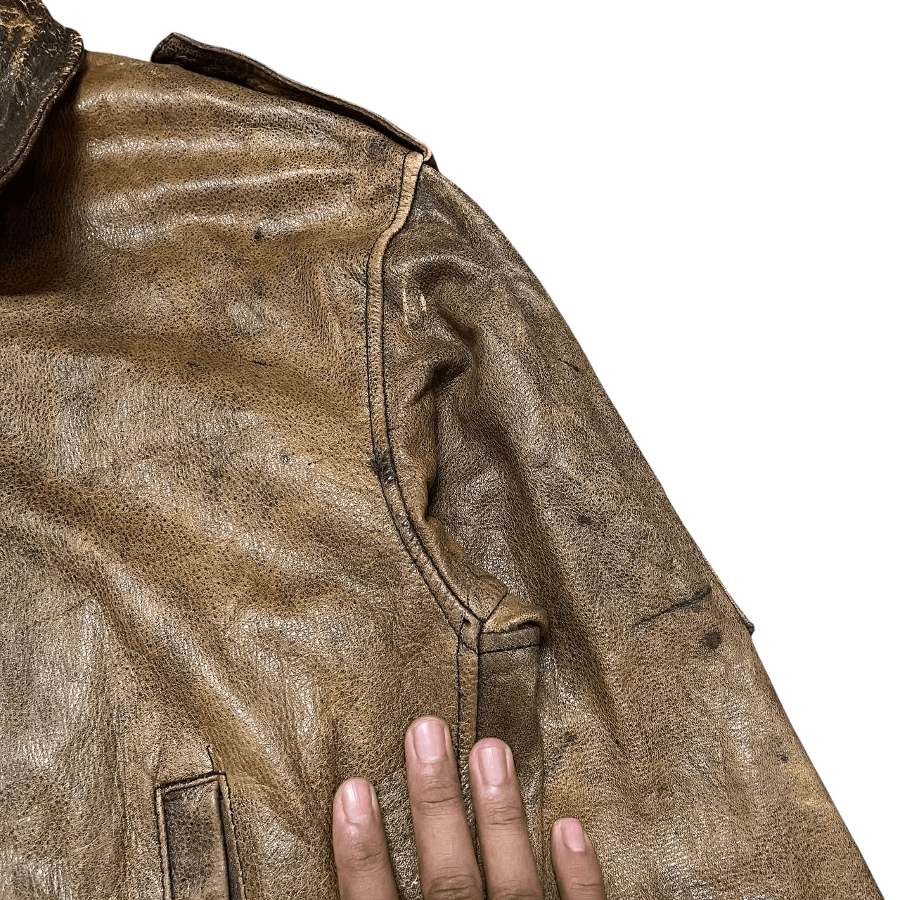 Leather Vintage Flight Jacket Leather Military Bomber Size US L / EU 52-54 / 3 - 7 Thumbnail