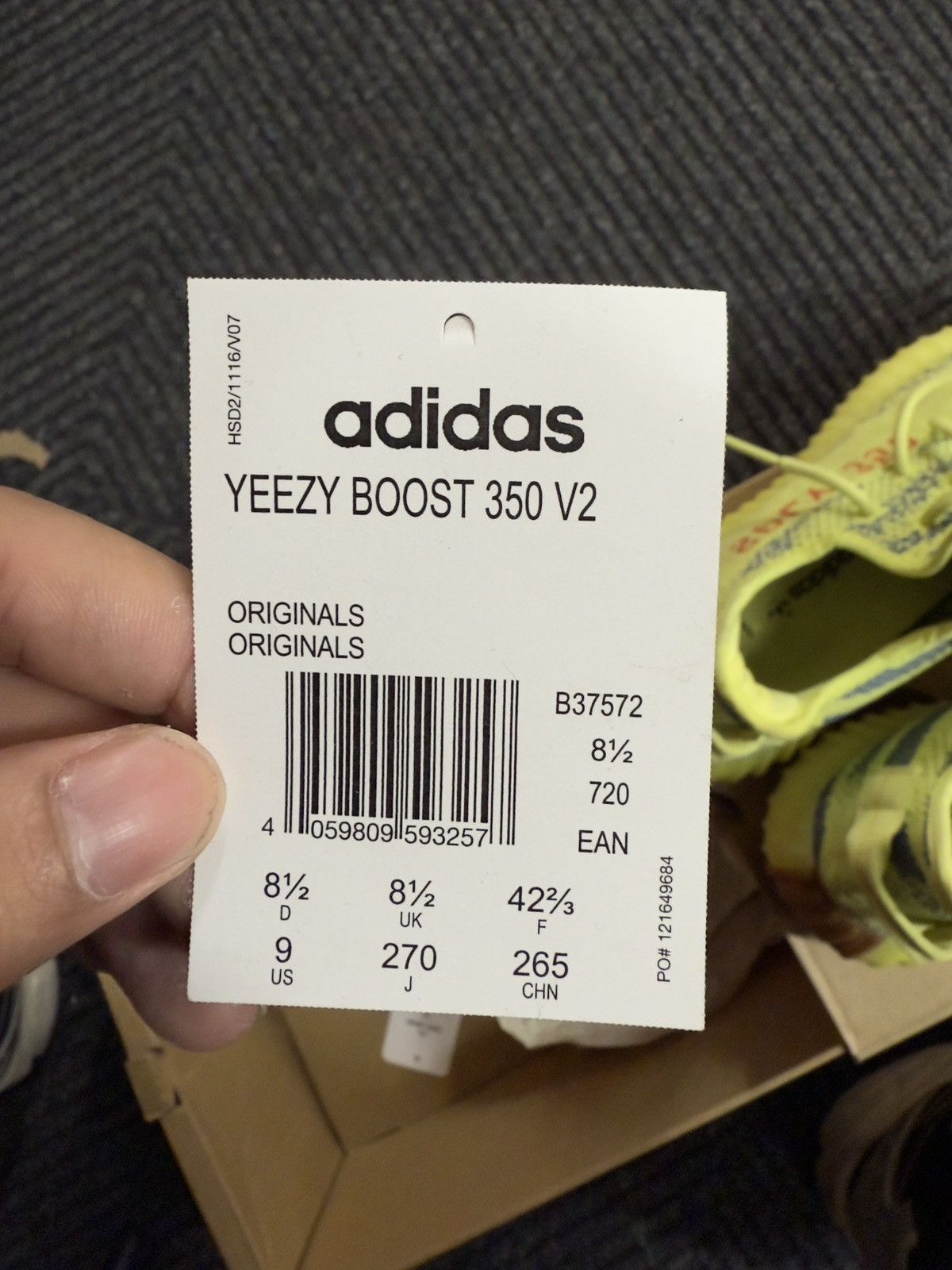 Adidas Adidas Yeezy 350 v2 “Semi Frozen” Size US 9 / EU 42 - 4 Thumbnail