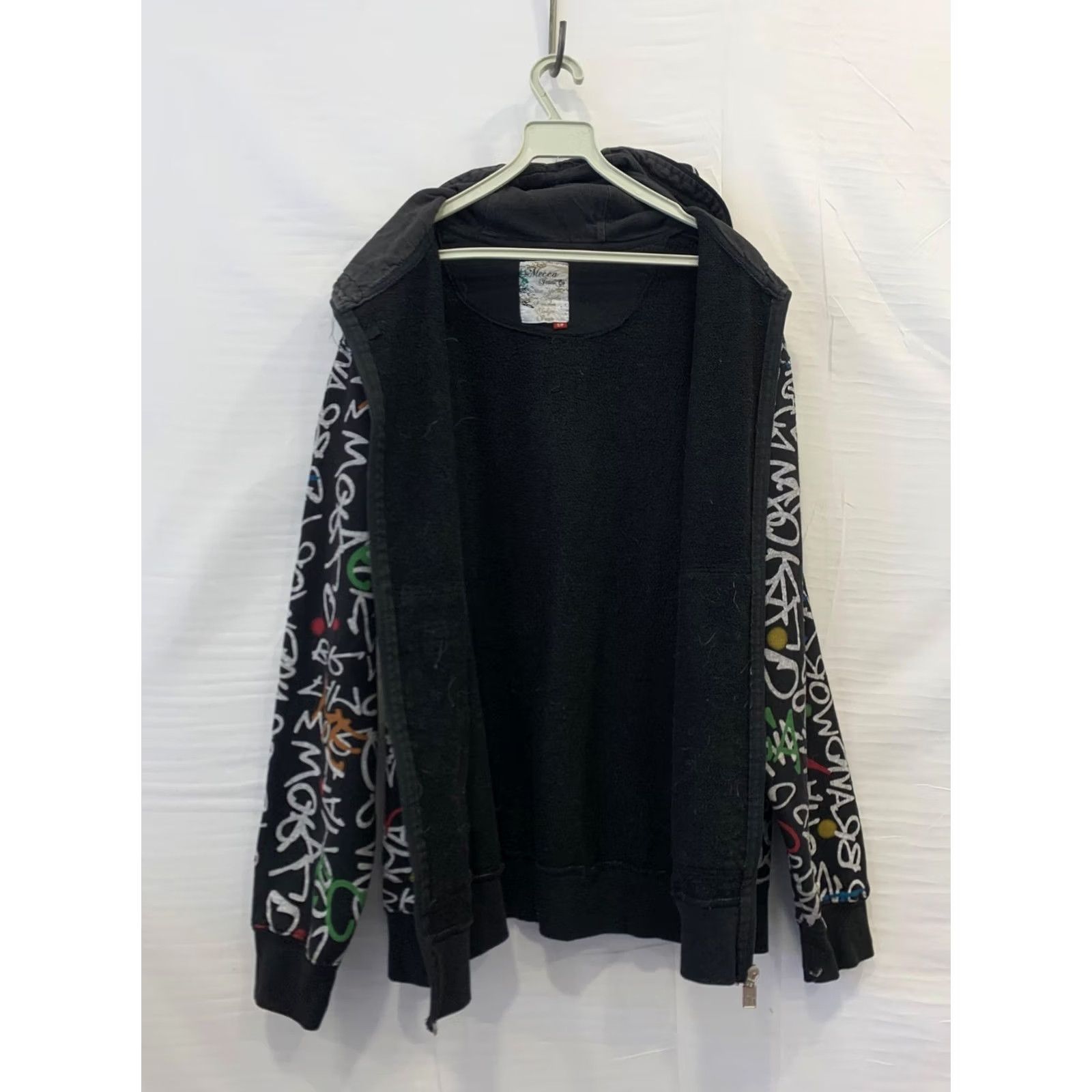 CO Mecca Denim Co Full Zip Hoodie Mens S Black Graffiti Print Streetwear Y2K 126 Size US S / EU 44-46 / 1 - 6 Thumbnail