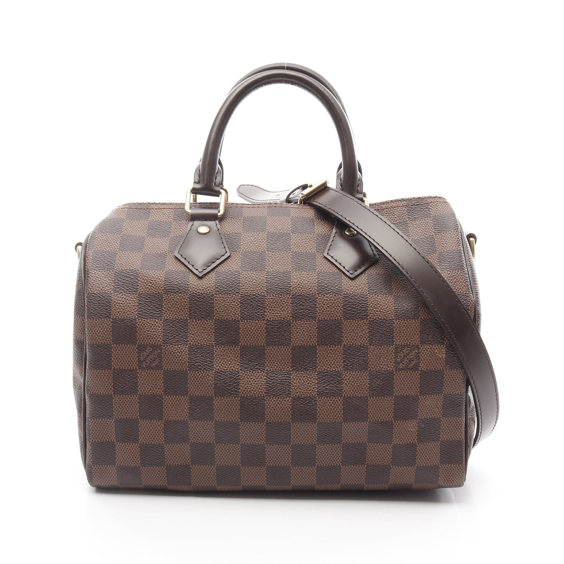 Louis Vuitton Louis Vuitton Speedy 25 Damier Ebene Handbag Leather Brown Size ONE SIZE - 1 Thumbnail