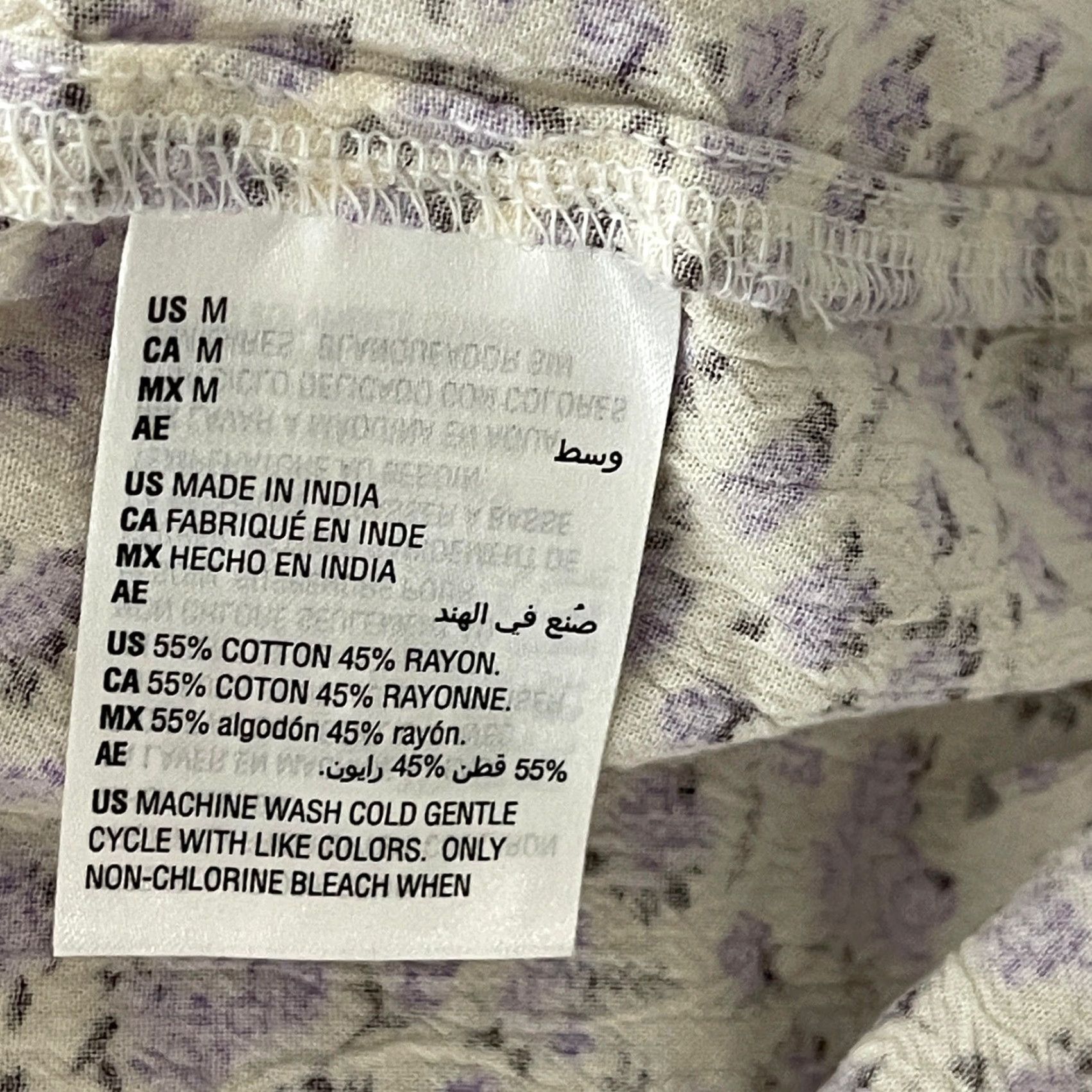 Vintage VINTAGE Style&co Shirt Womens M Blue Purple Floral Cotton Blend Tunic Long Sleeve Cottagecore Fall Spring Summer Winter Casual Size M / US 6-8 / IT 42-44 - 5 Thumbnail