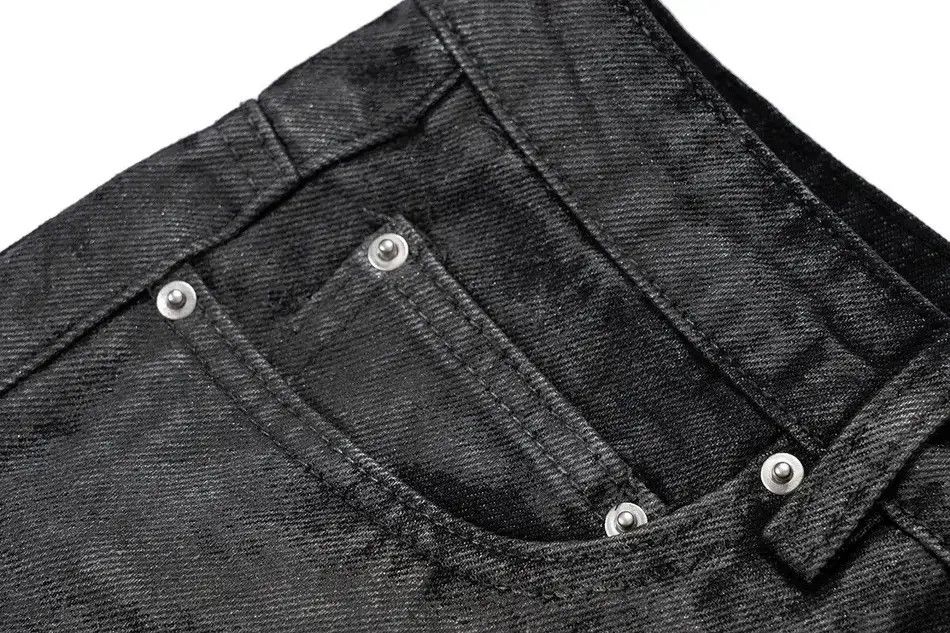 Japanese Brand Heavyweight washed and waxed micro flare hombre baggy jeans Size US 34 / EU 50 - 6 Thumbnail