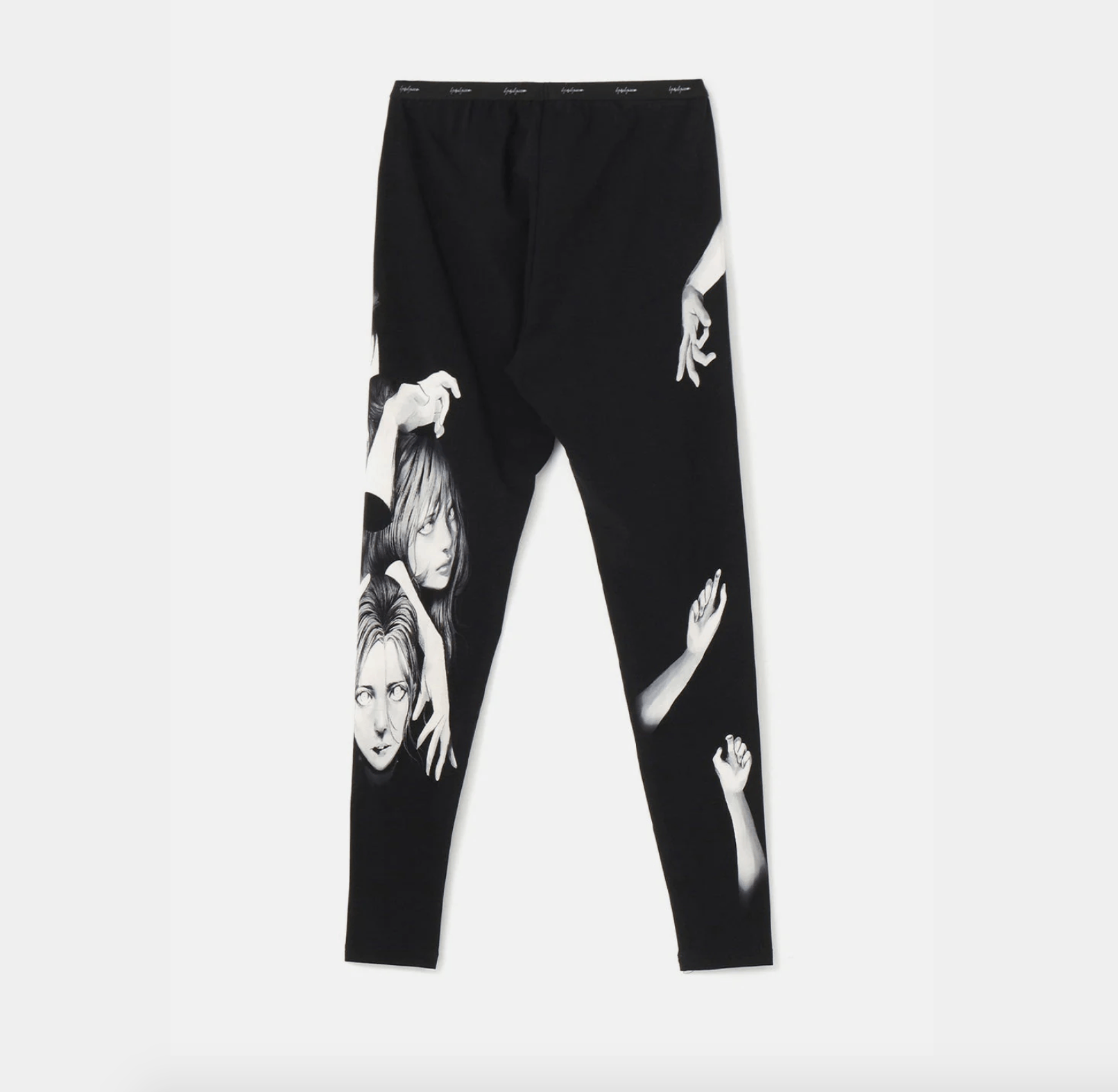 Yohji Yamamoto $580 NWT Yohji Yamamoto Black Printed Leggings wataboku Size 26" / US 2 / IT 38 - 1 Thumbnail
