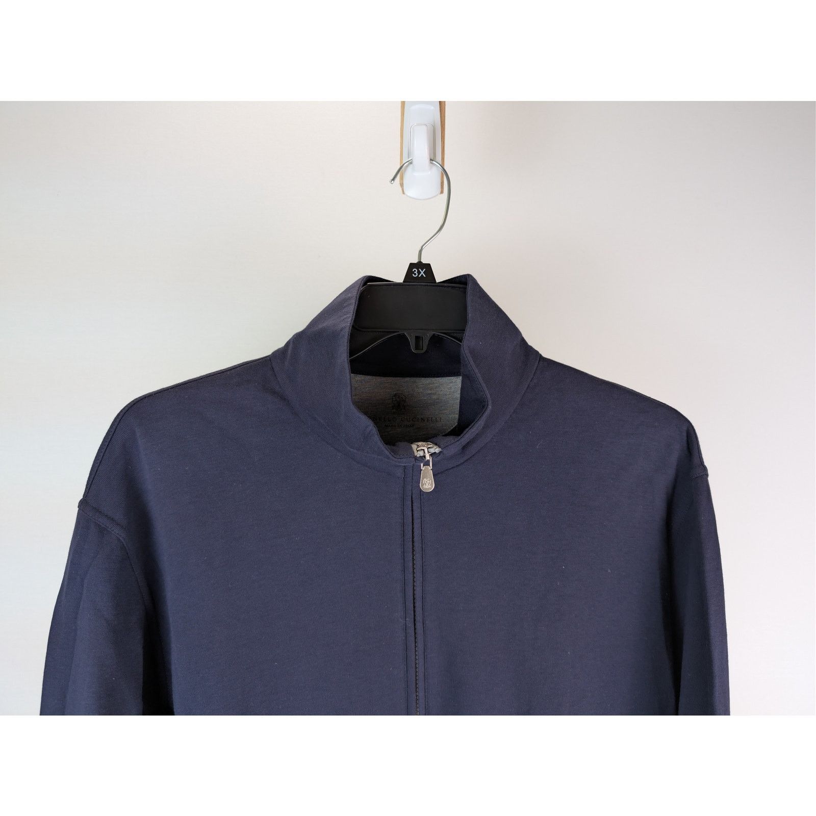 Brunello Cucinelli o1rshd1 cc20 Hi-Neck Zipper Sweatshirt in Blue Size US M / EU 48-50 / 2 - 3 Thumbnail