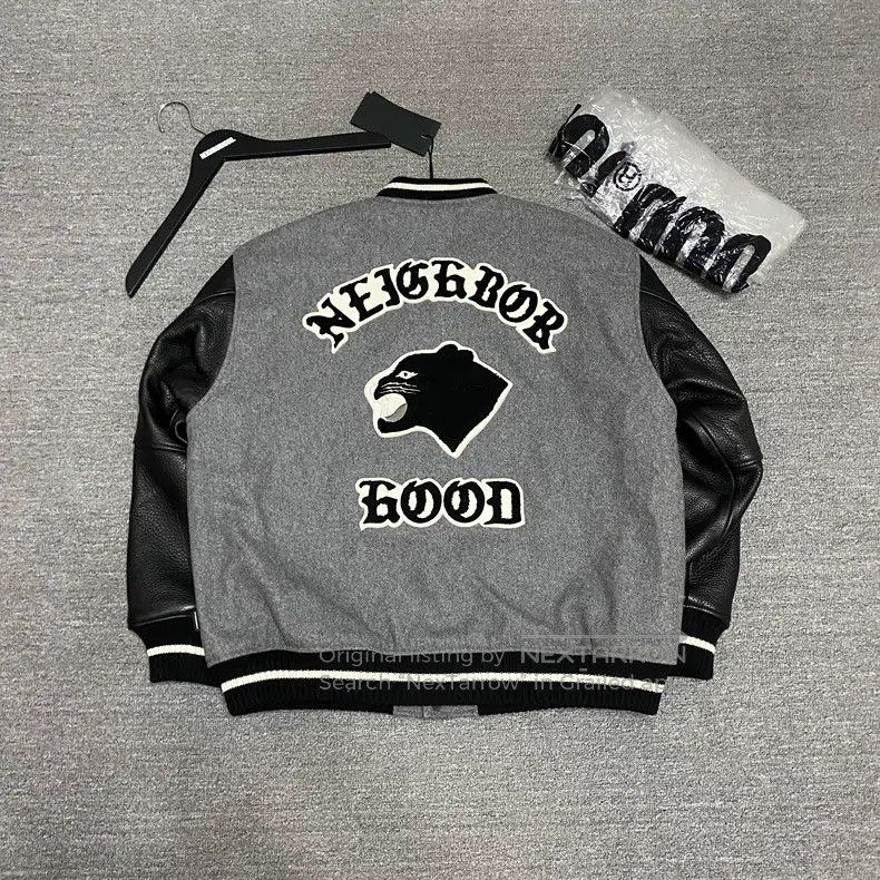 Neighborhood Neighborhood Autumn/Winter 23 Leather Sleeve Baseball Jack Size US M / EU 48-50 / 2 - 3 Thumbnail