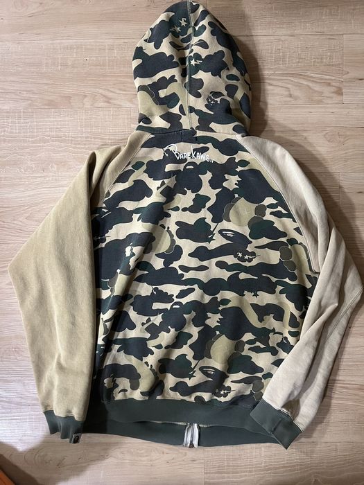 Bape Bape x Kaws 1st Camo Bendy Full Zip Hoodie | Grailed