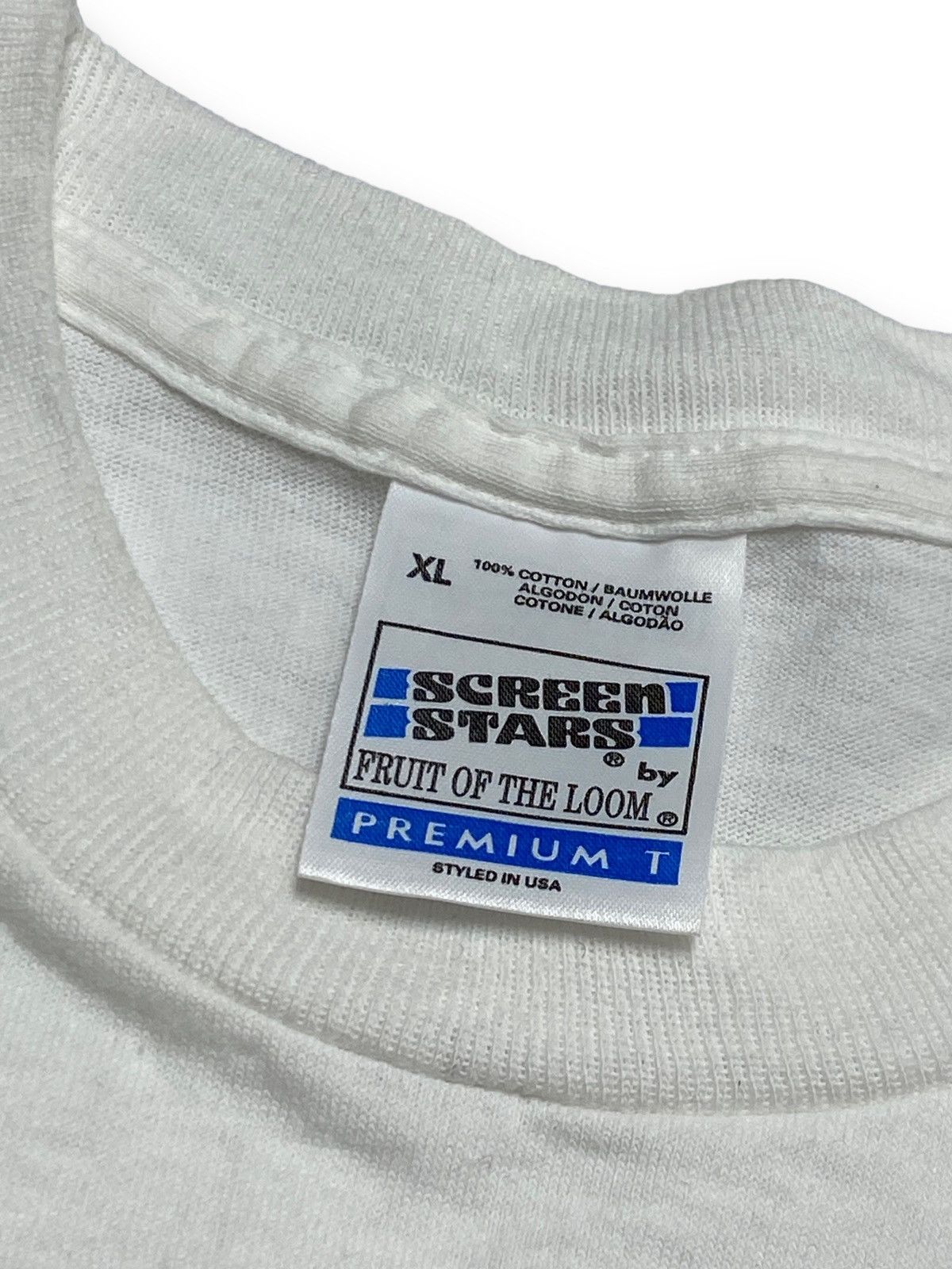 Vintage Vintage MASTECTOMY Screen Stars Single Stitch White Tee M Size US XL / EU 56 / 4 - 5 Thumbnail