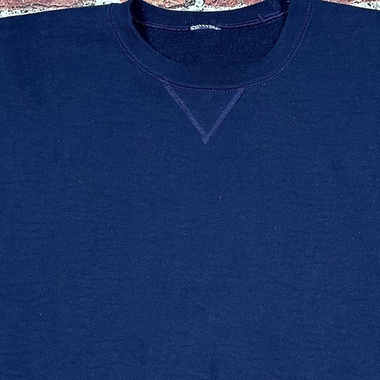 Russell Athletic Vintage Russell Athletic Sweatshirt Navy Blue Blank Crewneck Size US L / EU 52-54 / 3 - 7 Thumbnail
