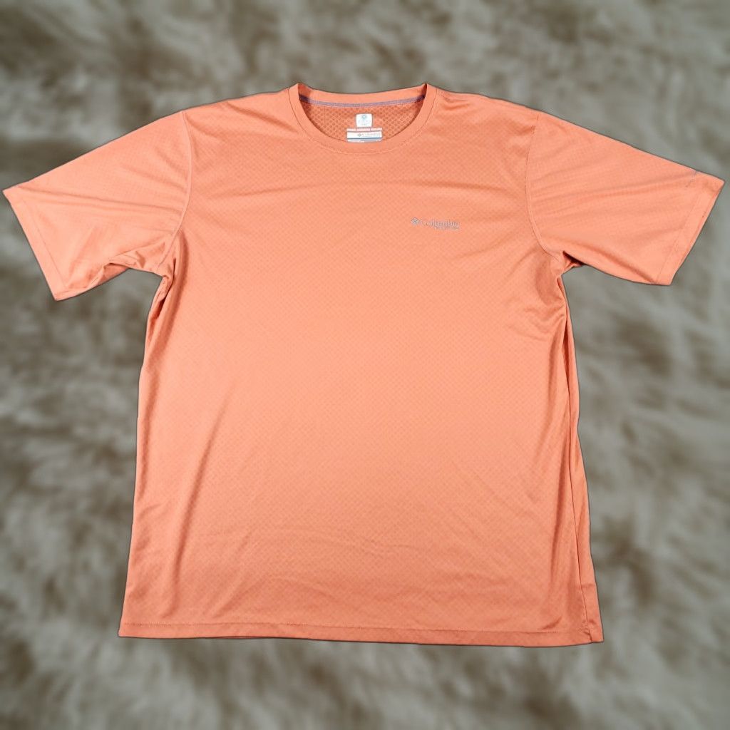 Vintage Columbia T Shirt Mens Large Orange Cotton Blend Short Sleeve Crew Neck Logo Classic Modern Sports Size US L / EU 52-54 / 3 - 1 Thumbnail