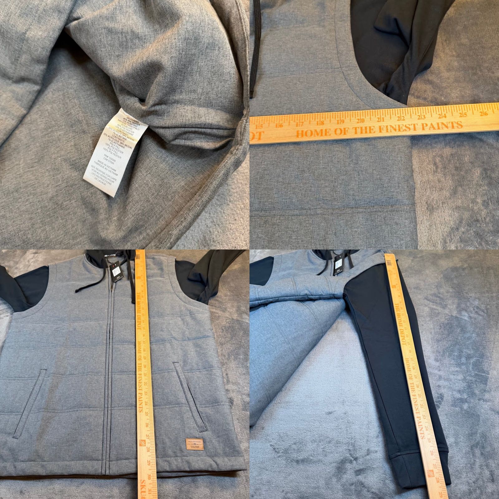 TravisMathew TravisMathew Scavenger Quilted Vest Hoodie Heather Dark Grey Men's Large NWT Size US L / EU 52-54 / 3 - 8 Thumbnail