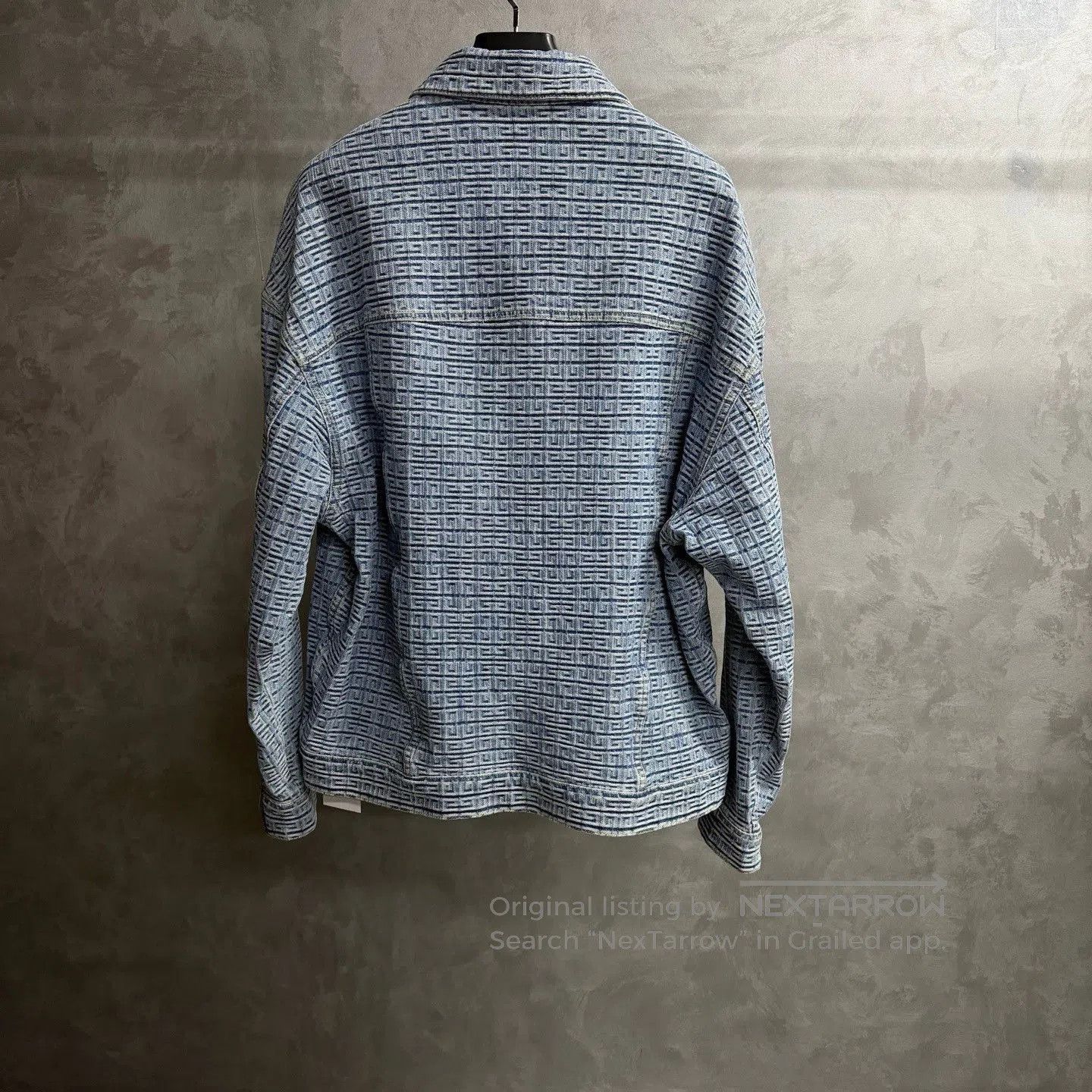 Givenchy Givenchy Blue Logo Jacquard Denim Jacket. Size US M / EU 48-50 / 2 - 2 Thumbnail