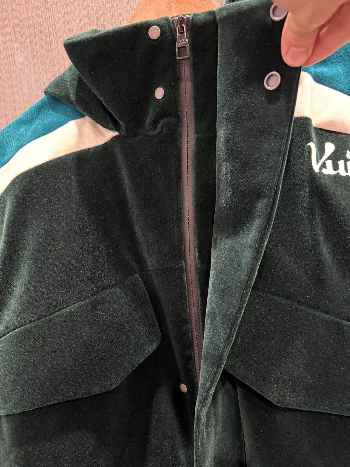 Louis Vuitton Louis Vuitton Green Blue Velour Jacket Size US XXL / EU 58 / 5 - 4 Thumbnail