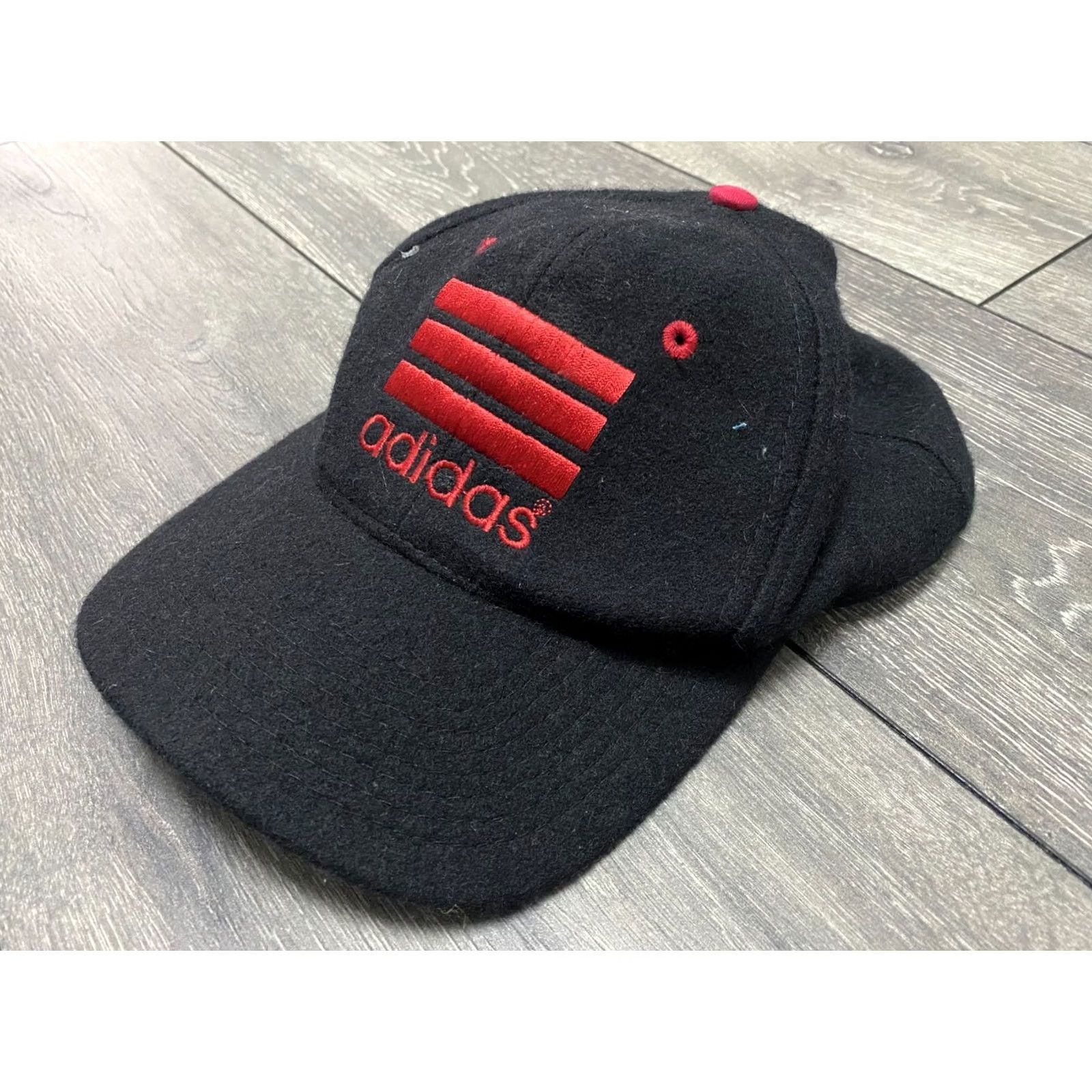 Adidas ADIDAS 3 STRIPES BIG LOGO WOOL ADJUSTABLE SNAPBACK HAT BLACK ONE SIZE Unisex Adults Mens Womens 80s Vintage Made in Taiwan Size ONE SIZE - 2 Thumbnail