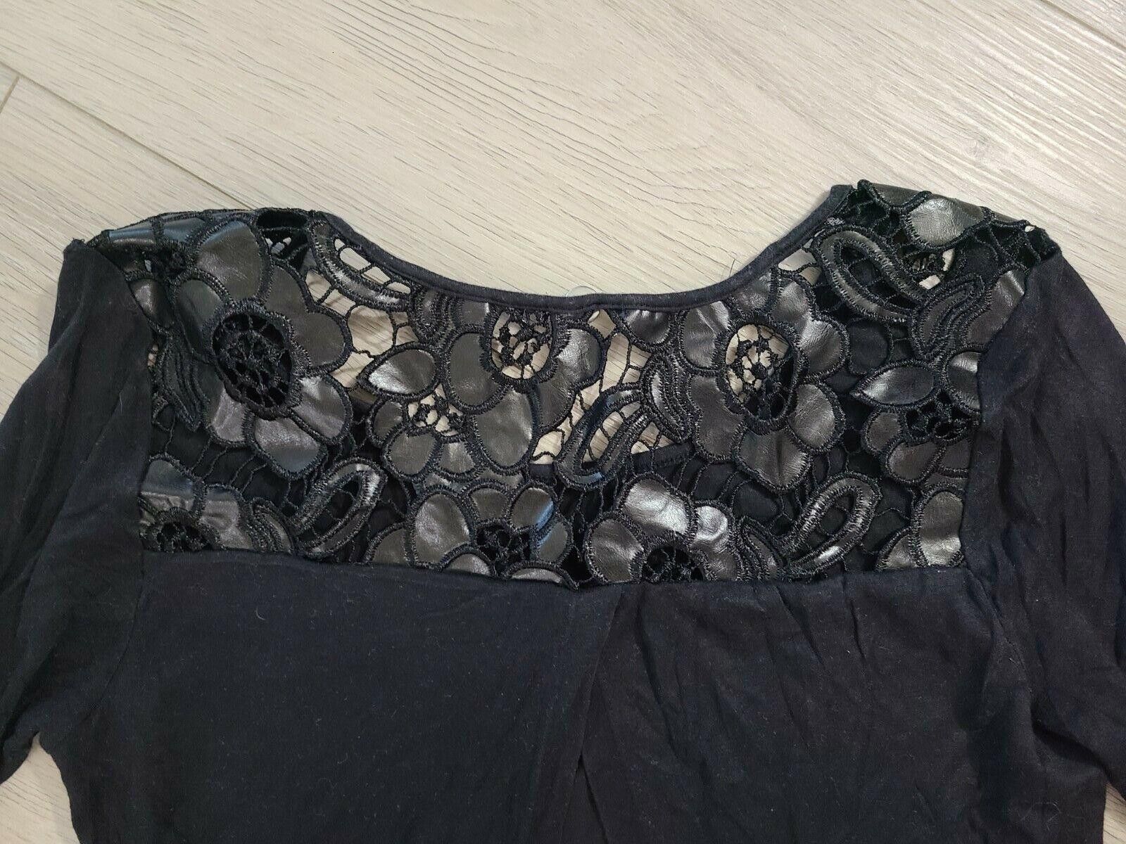 Designer BKE boutique Top Extra Small Black Long Sleeve Lace Back Size XS / US 0-2 / IT 36-38 - 4 Thumbnail