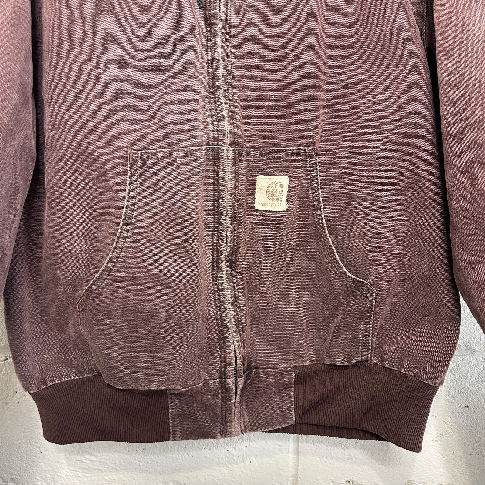 Carhartt Vintage Carhartt Quilted Hooded Jacket “Burgundy/Wine” J06 Size US XL / EU 56 / 4 - 4 Thumbnail