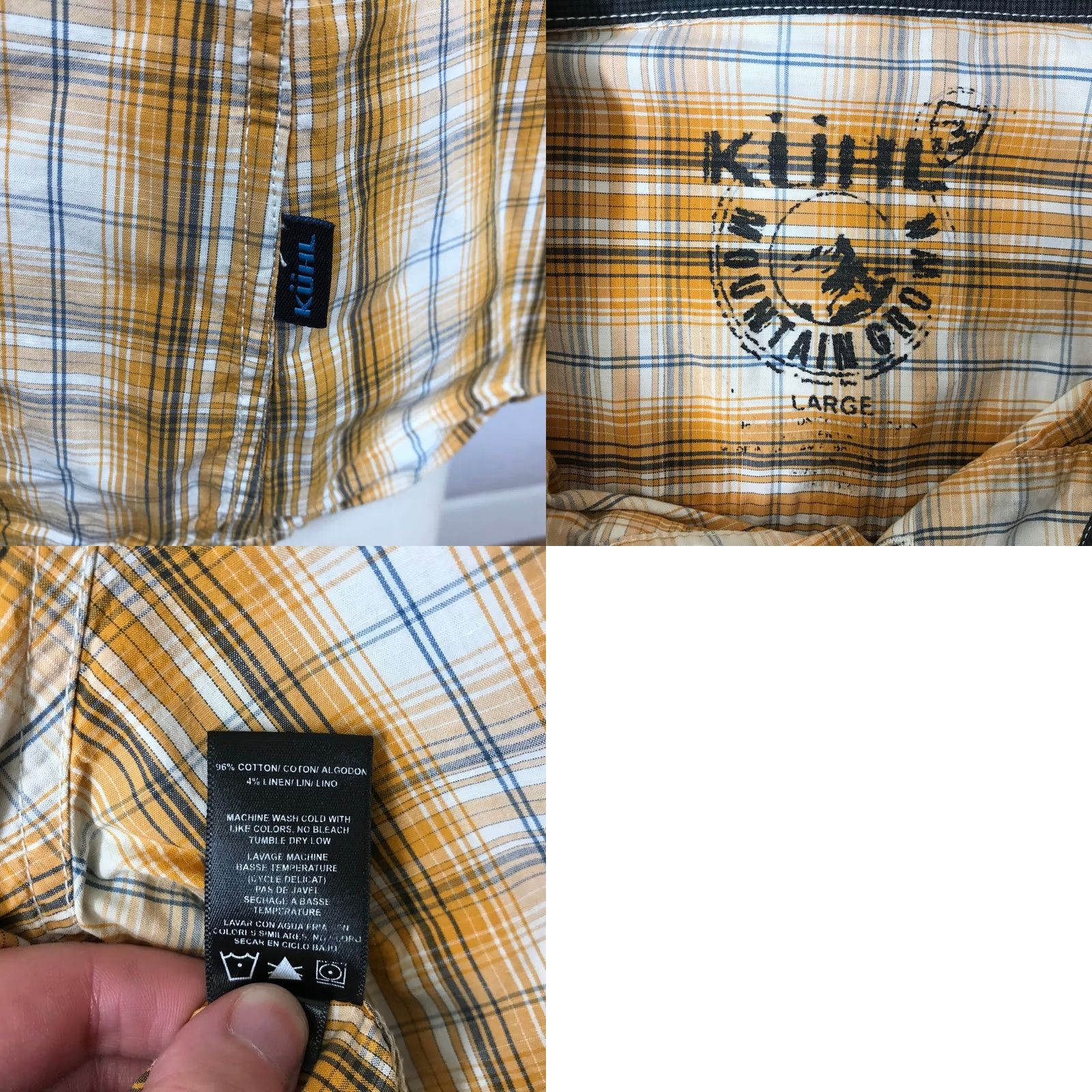 Vintage KUHL Mens Plaid Short Sleeve Button Up Shirt Outdoor Casual Button Down Top Size US M / EU 48-50 / 2 - 8 Thumbnail