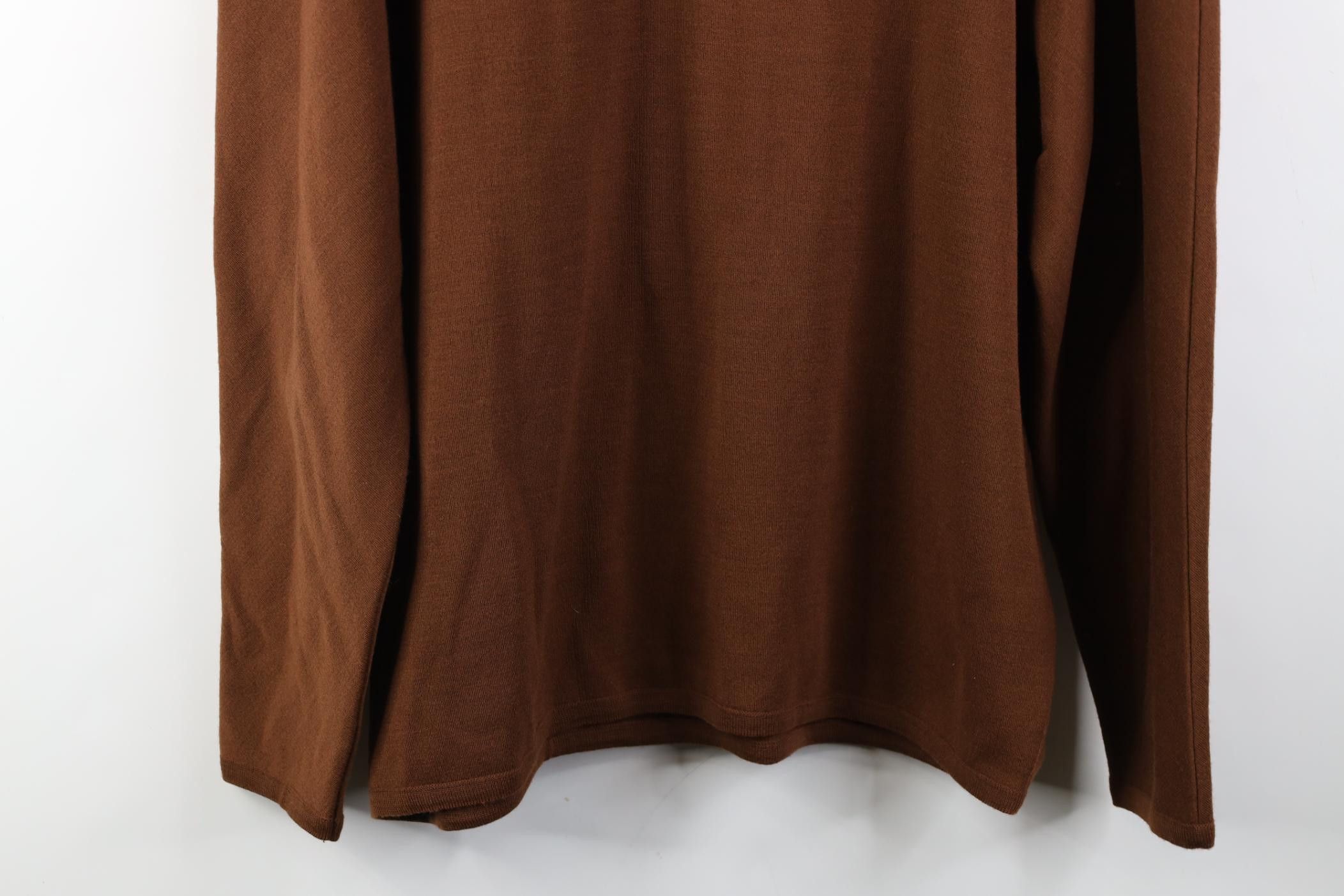 Vintage Vintage 70s Streetwear Wool Knit V-Neck Sweater Brown USA Size US L / EU 52-54 / 3 - 10 Thumbnail