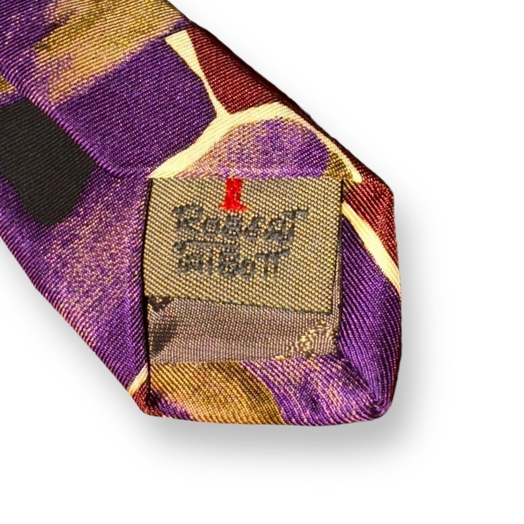 Robert Talbott Robert Talbott Purple & Green Camo Handmade in USA Tie Size ONE SIZE - 5 Thumbnail