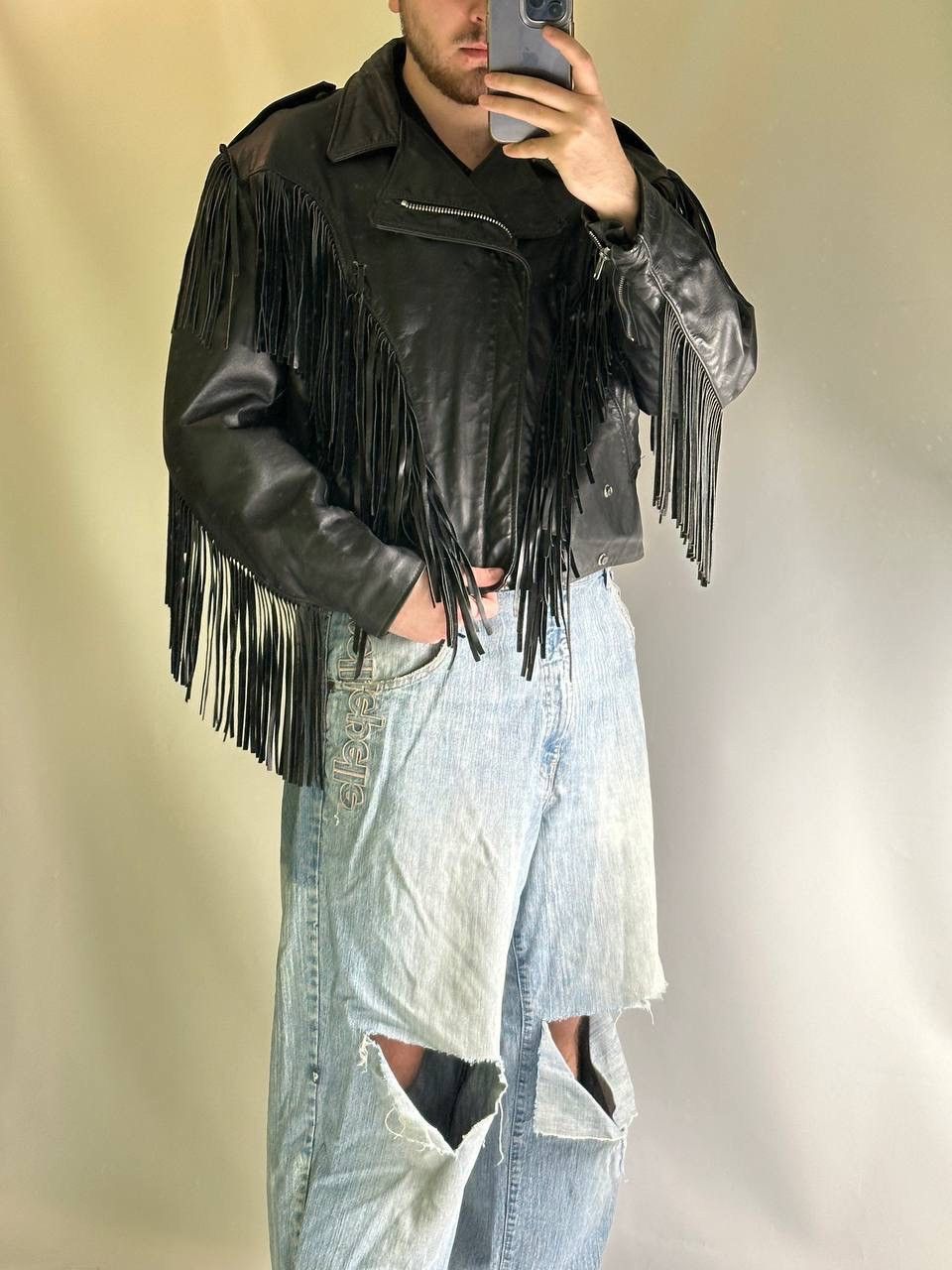 Schott 🔥Archive 90s Item Schott Perfecto 618 Fringe Leather Jacket🇱🇷 Size US M / EU 48-50 / 2 - 4 Thumbnail