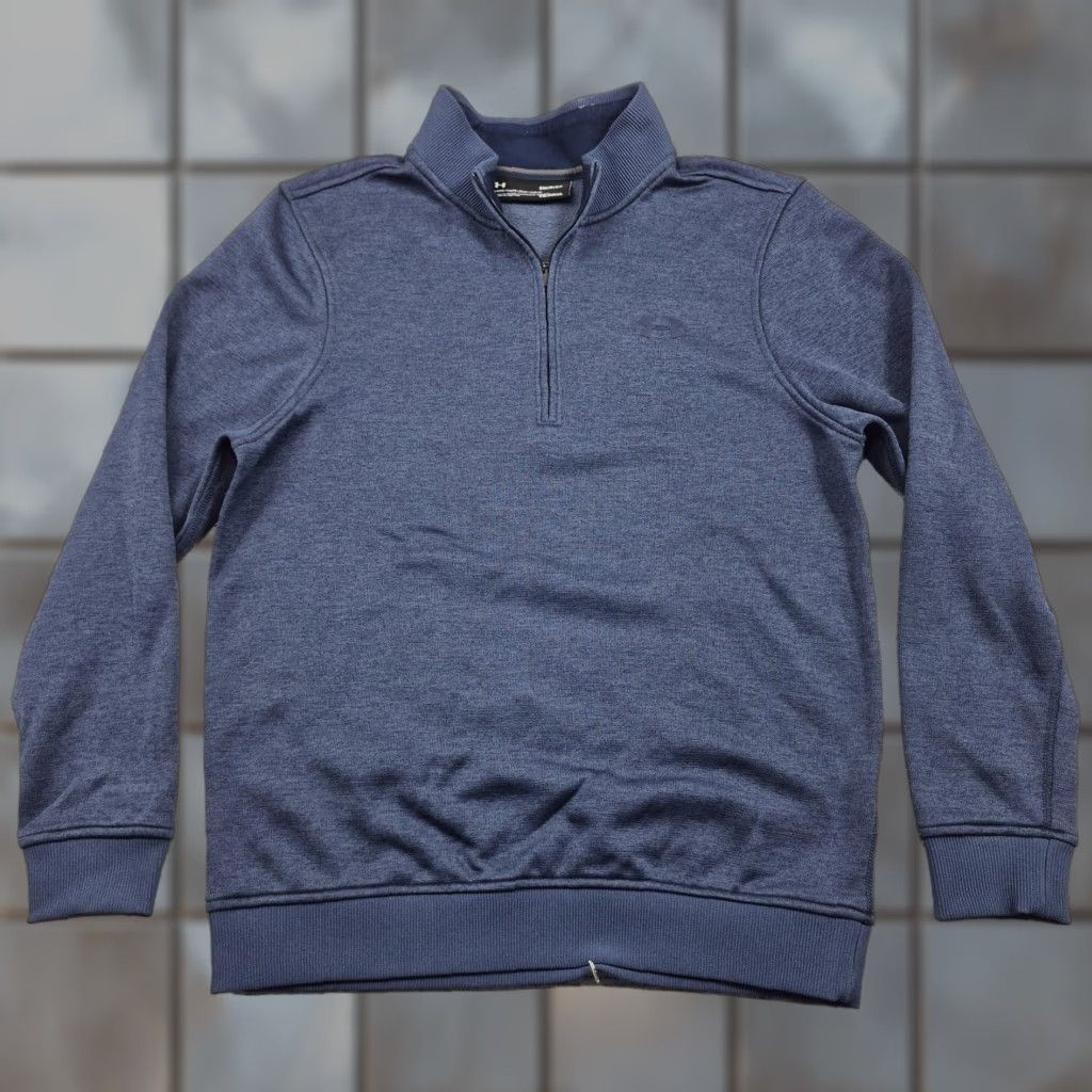 Under Armour Under Armour ColdGear Storm Pullover Mens Small Blue 1/4 Zip Thermal Sweatshirt Size US S / EU 44-46 / 1 - 1 Thumbnail