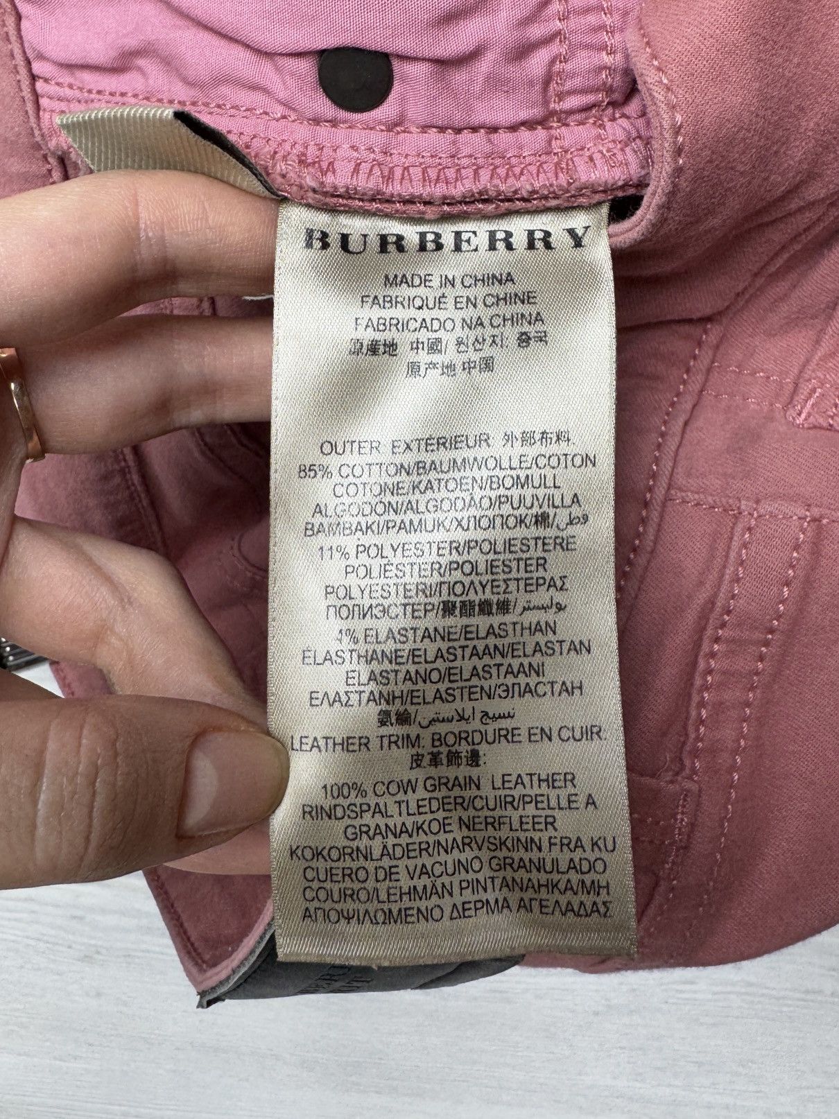 Burberry Burberry Brit Pink Skinny Low-Rise stretched jeans pants Size 28" / US 6 / IT 42 - 13 Thumbnail