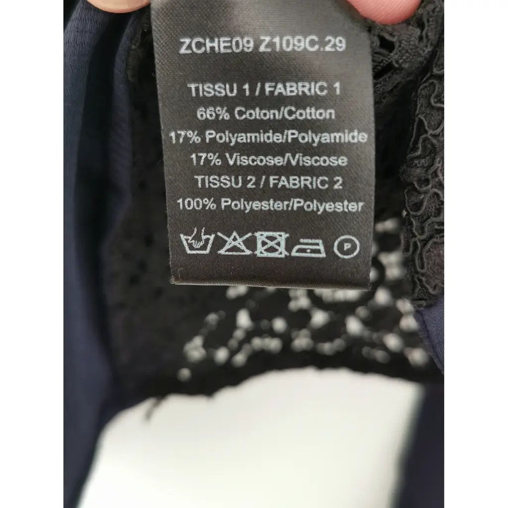 ZAPA ZAPA Lace Panel V-Neck Blouse Size S / US 4 / IT 40 - 4 Thumbnail