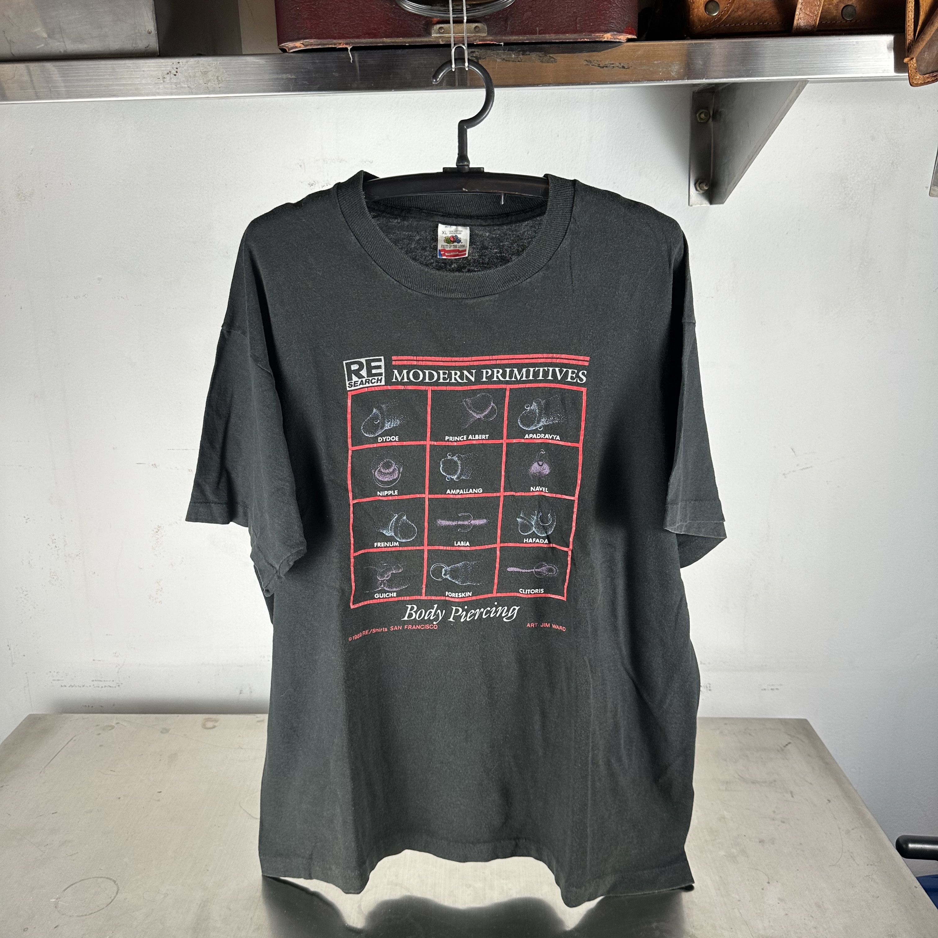 1989 Research Modern Primitives Body Piercing Jim Ward Tee