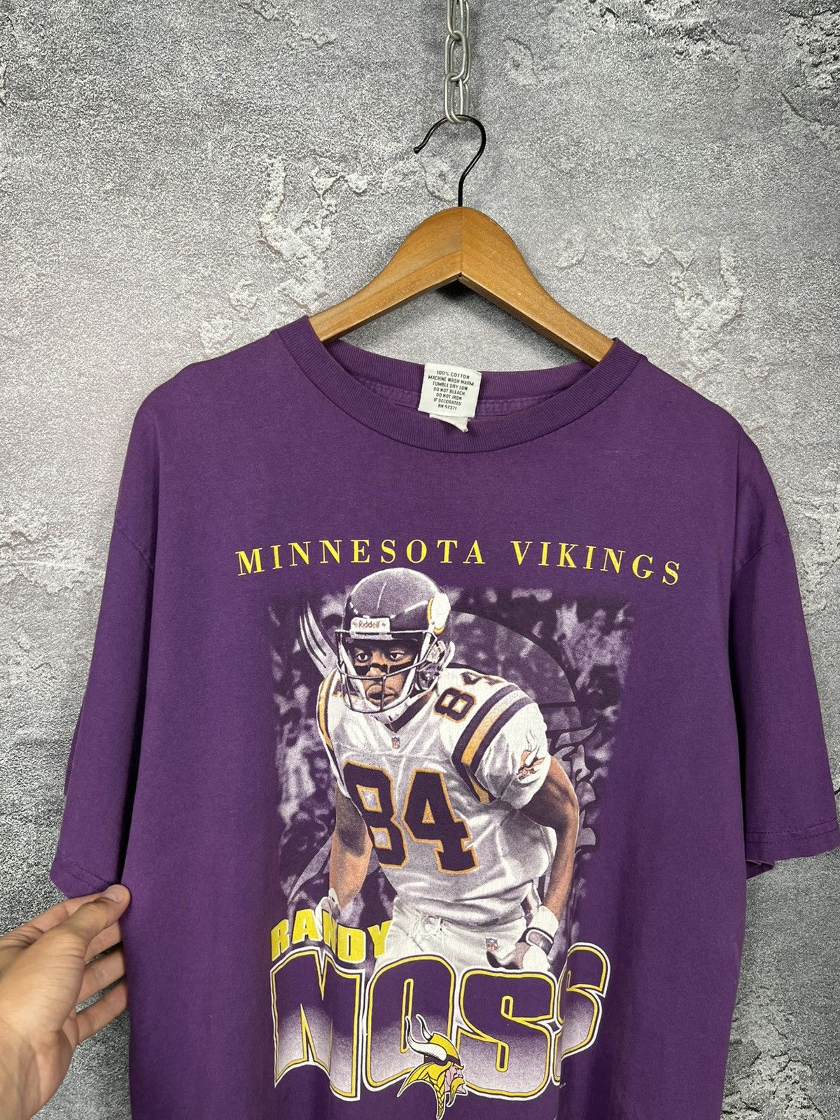 NFL Vintage 1999 Randy Moss Minnesota Vikings T-shirt Tee Size US XL / EU 56 / 4 - 2 Thumbnail