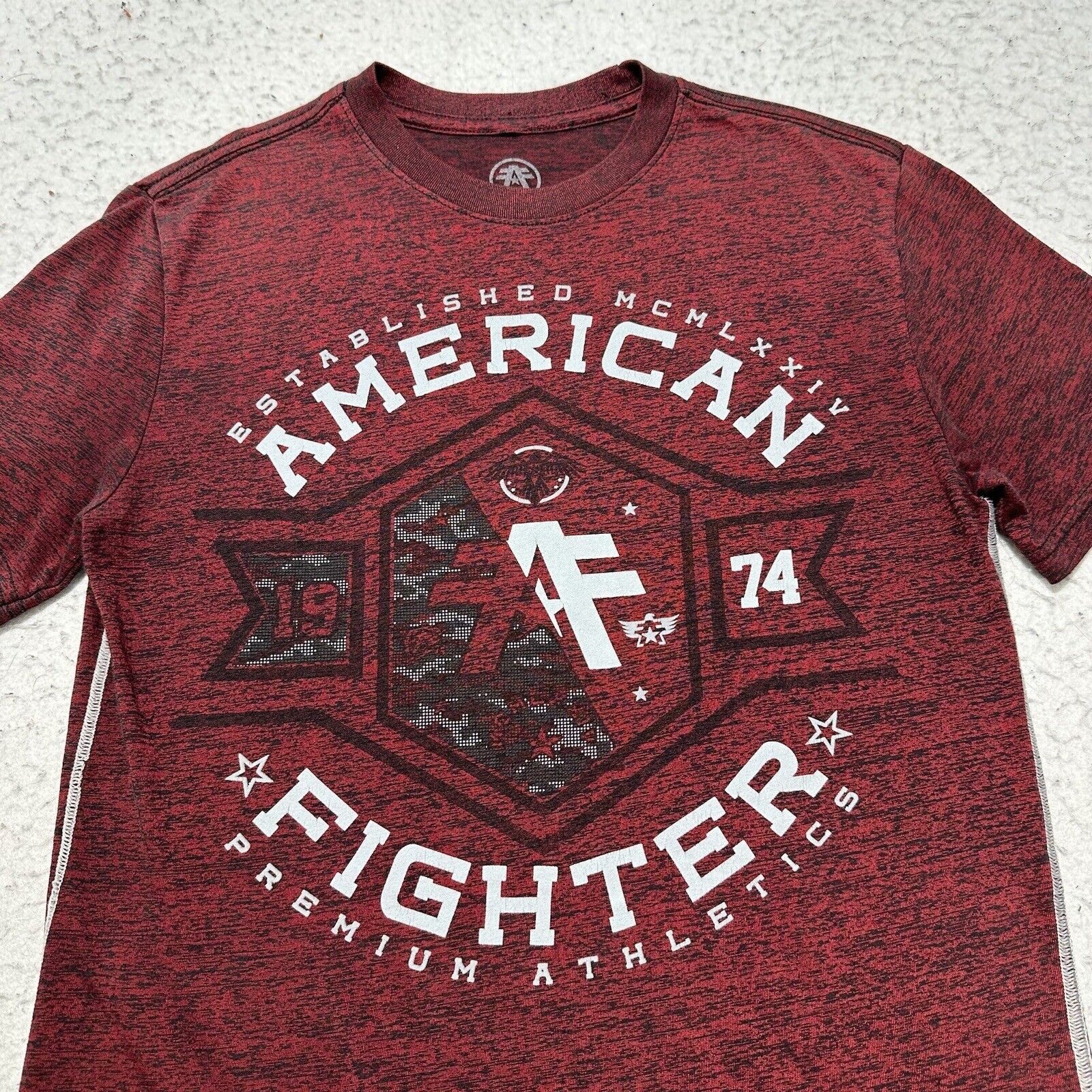 Other Buckle American Fighter Medium Athletic Logo Red T Shirt Size M / US 6-8 / IT 42-44 - 2 Thumbnail
