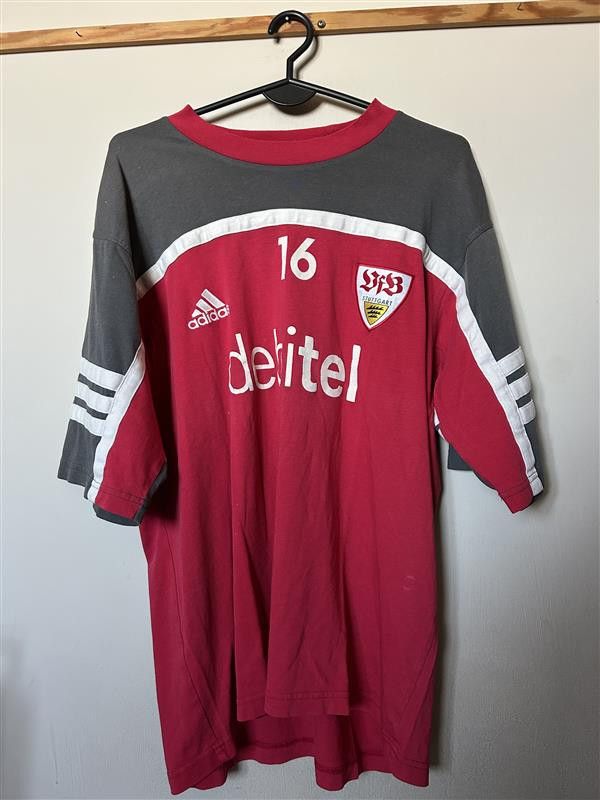 Adidas Vintage VFB STUTTGART 1999/2000 #16 CARNELL Adidas L UNIQUE Size US L / EU 52-54 / 3 - 1 Thumbnail