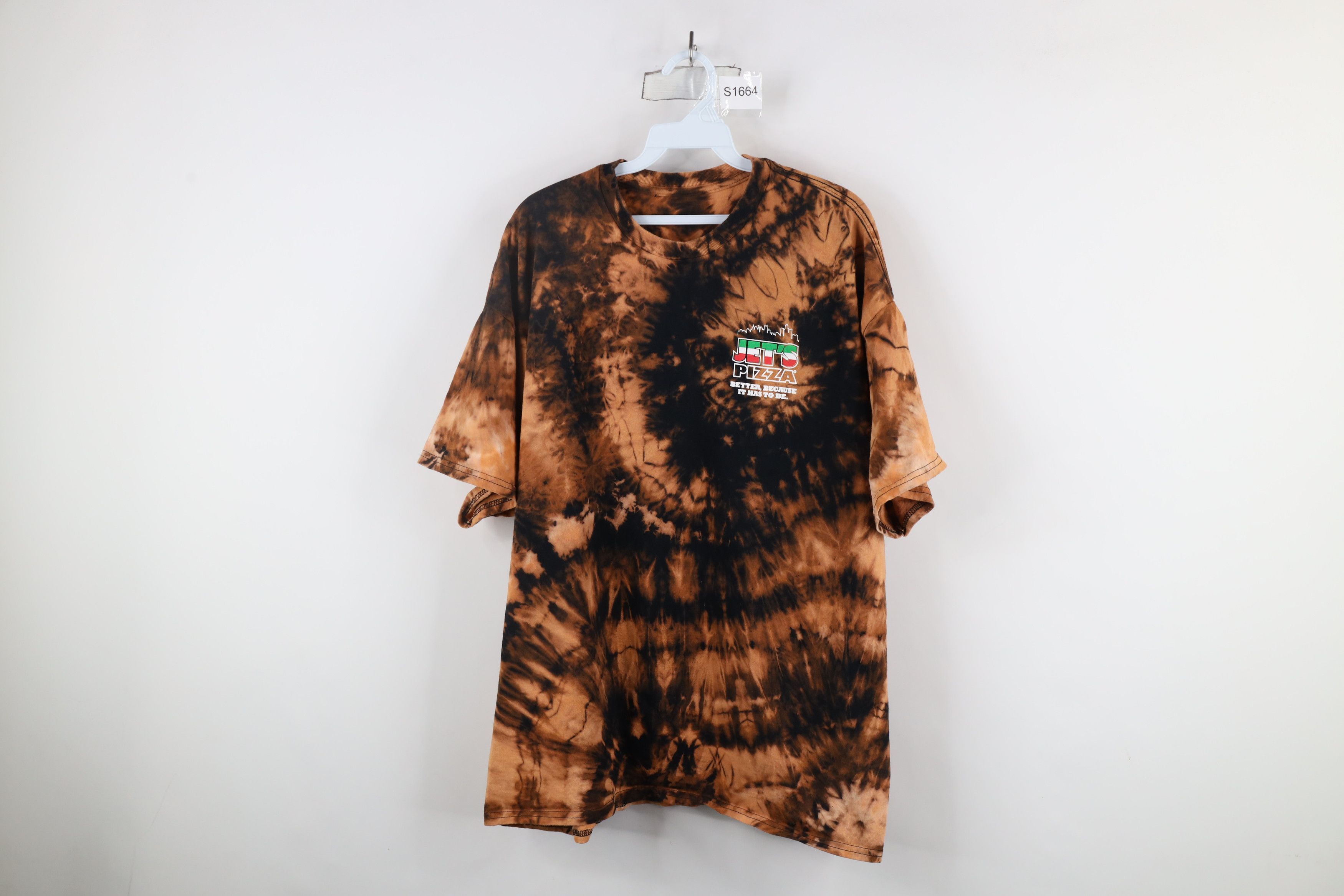 Vintage Vintage Streetwear Acid Wash Jets Pizza Short Sleeve T-Shirt Size US XXL / EU 58 / 5 - 1 Thumbnail