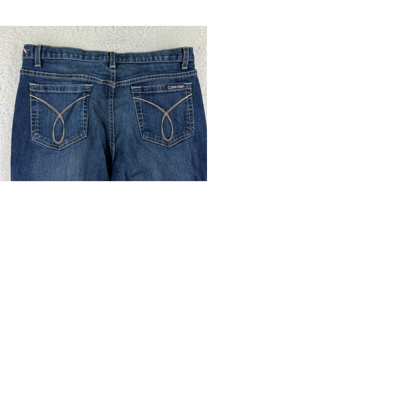 Calvin Klein Calvin Klein Jeans Women 12 Blue Denim Flared Mid Rise 30x30 Cotton Blend Womens Size 34" / US 12 / IT 48 - 10 Thumbnail