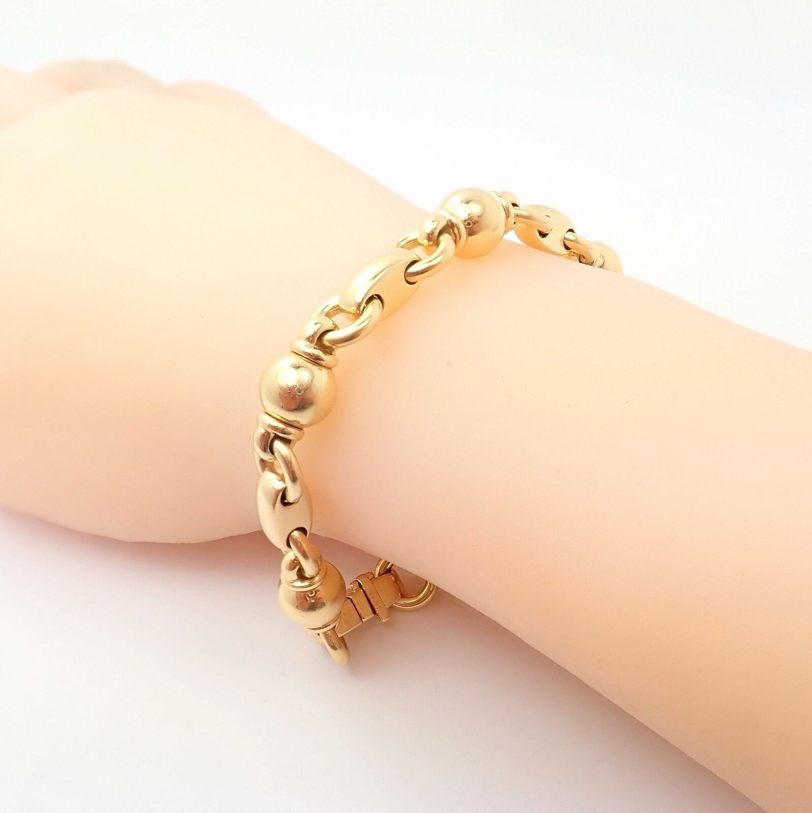 Vintage Chanel 18k Yellow Gold Classic Link Bracelet
