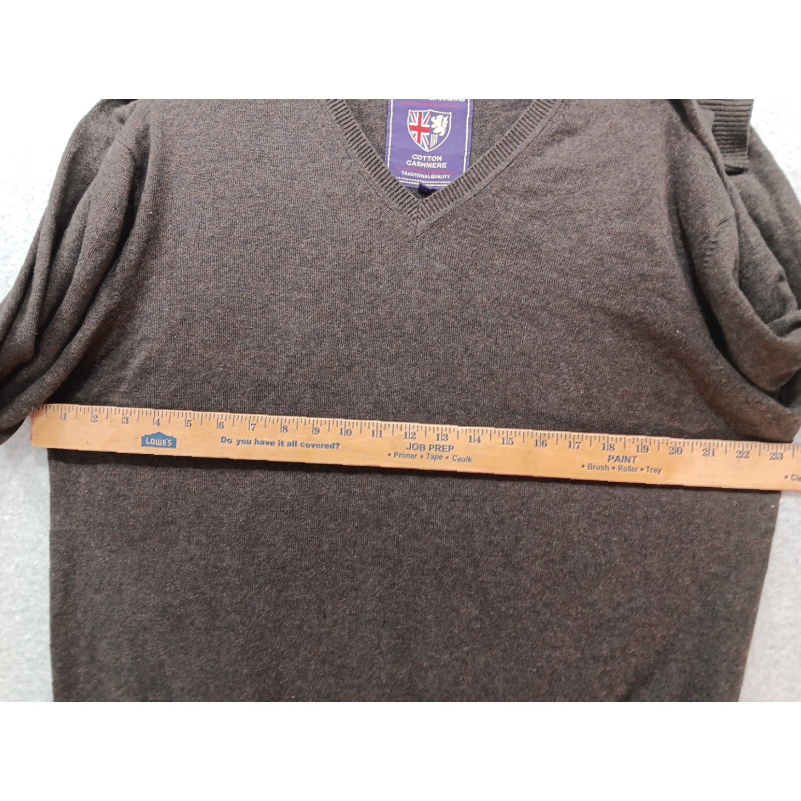 Vintage Finshley & Harding Sweater Men XL Brown V-Neck Pullover Cashmere Blend Knit Size US XL / EU 56 / 4 - 7 Thumbnail