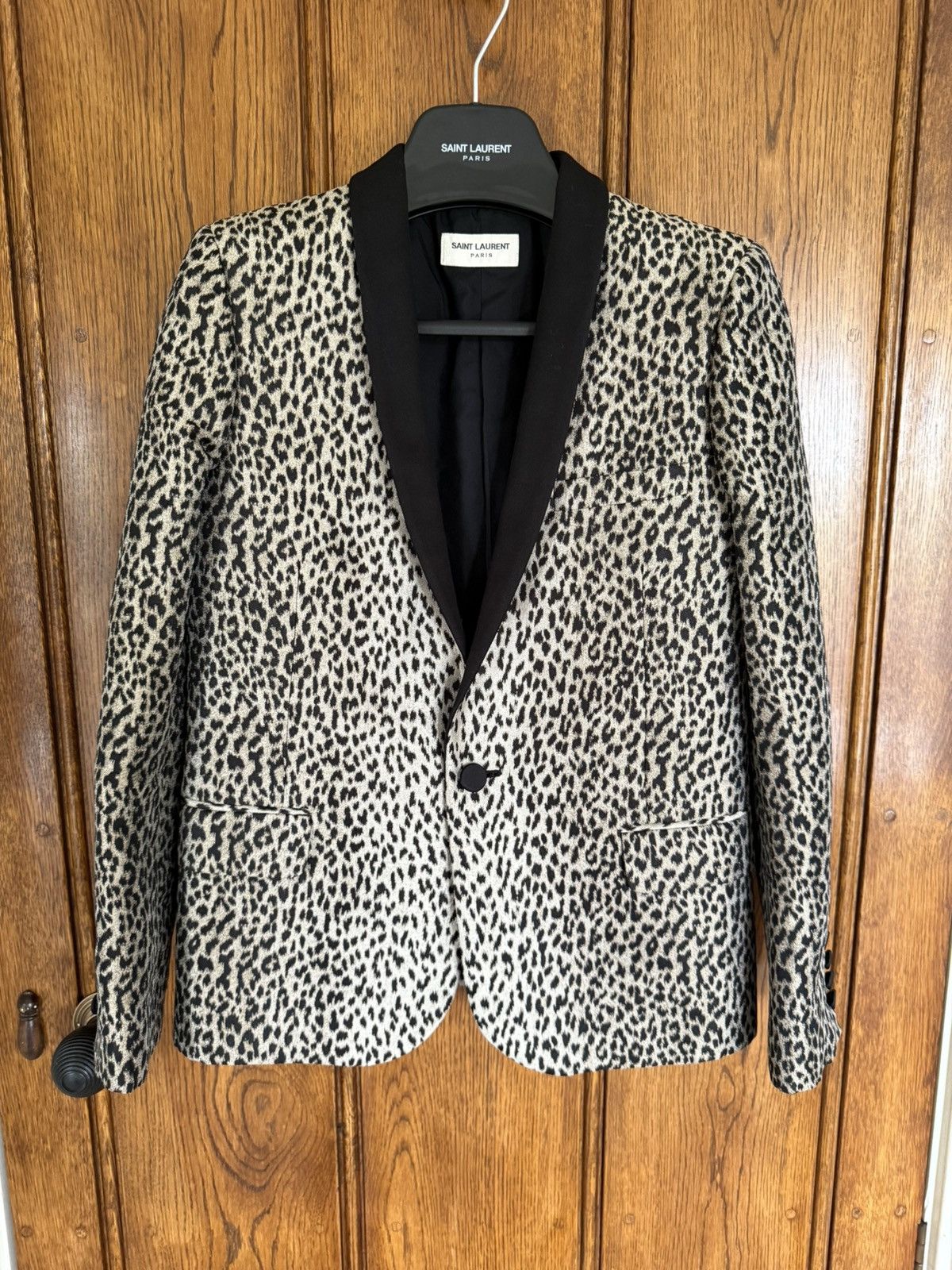 Hedi Slimane × Saint Laurent Paris SS14 Saint Laurent Babycat Le Smoking tuxedo jacket Hedi Size 36R - 1 Thumbnail