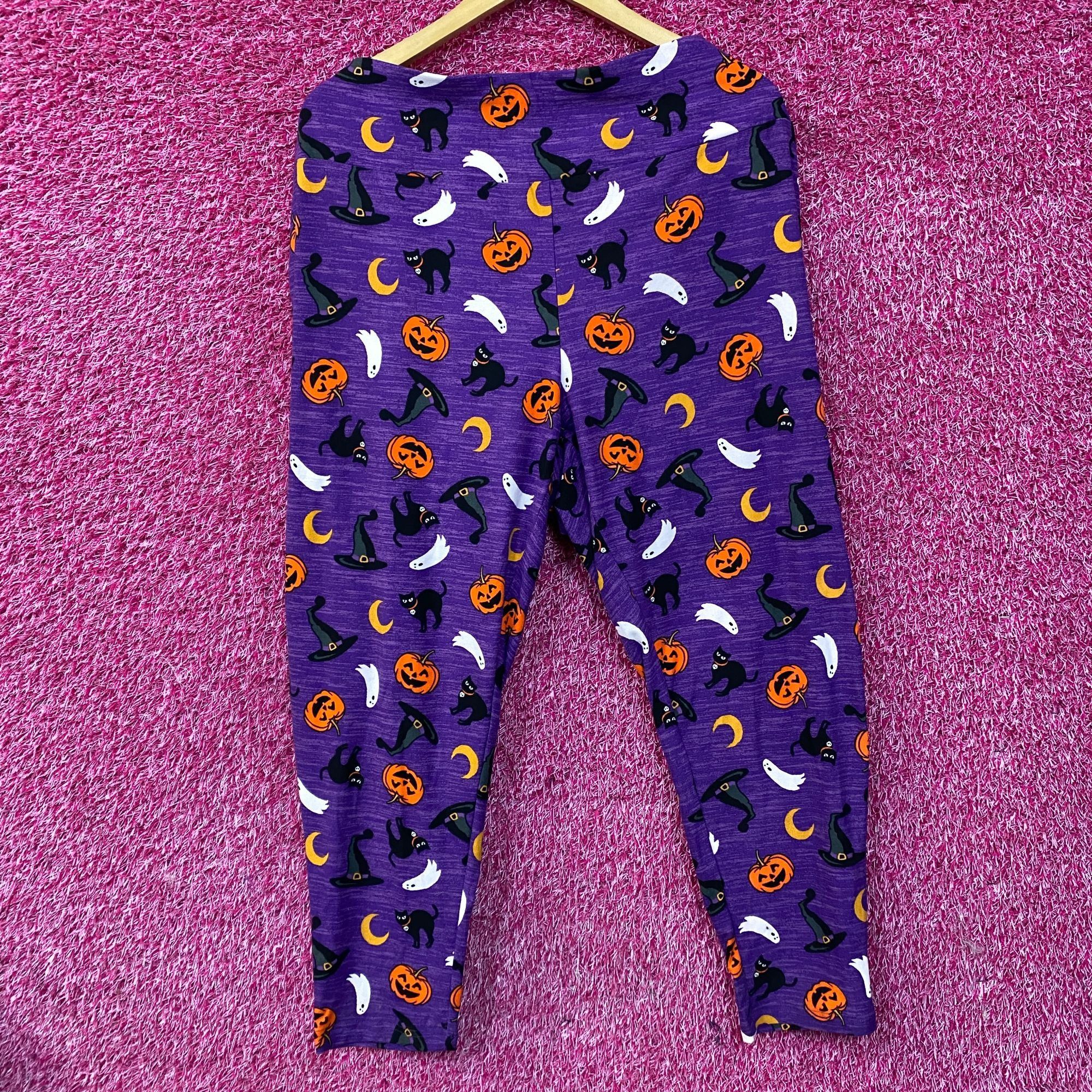Other Terra & Sky Halloween-Themed Purple Leggings 3XL Size 42" / US 20 - 1 Thumbnail